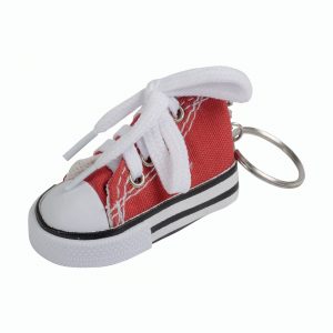 Llavero de tejido en forma de bamba, Rojo, , , ,