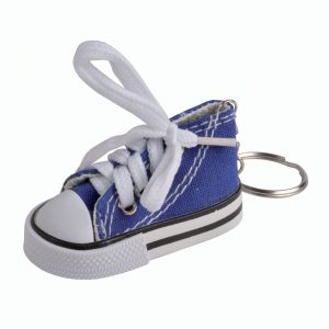 Llavero de tejido en forma de bamba, Azul, , , ,