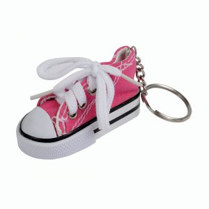 Llavero de tejido en forma de bamba, Fucsia, , , ,