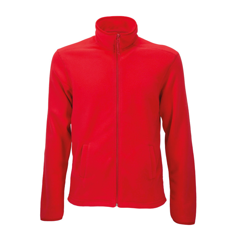 Polar con 2 bolsillos y cremallera en mismo tono personalizado a una tinta y a una posición por serigrafía