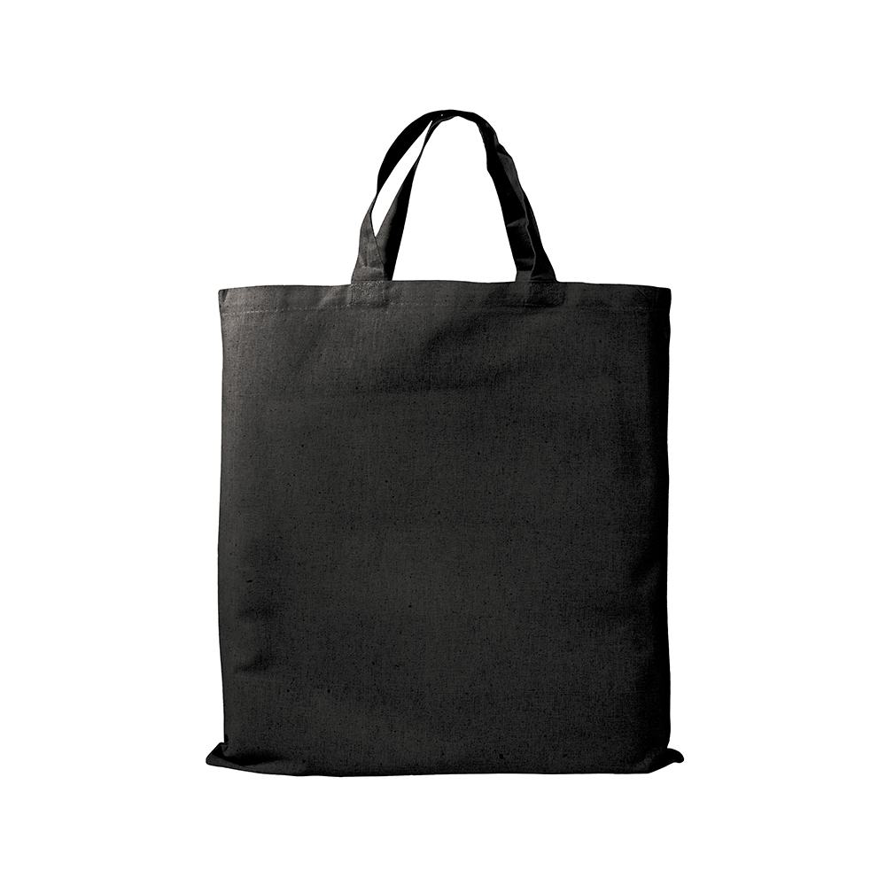 Bolsa de algodón con asas cortas., Negro, , , 135 GR M2,