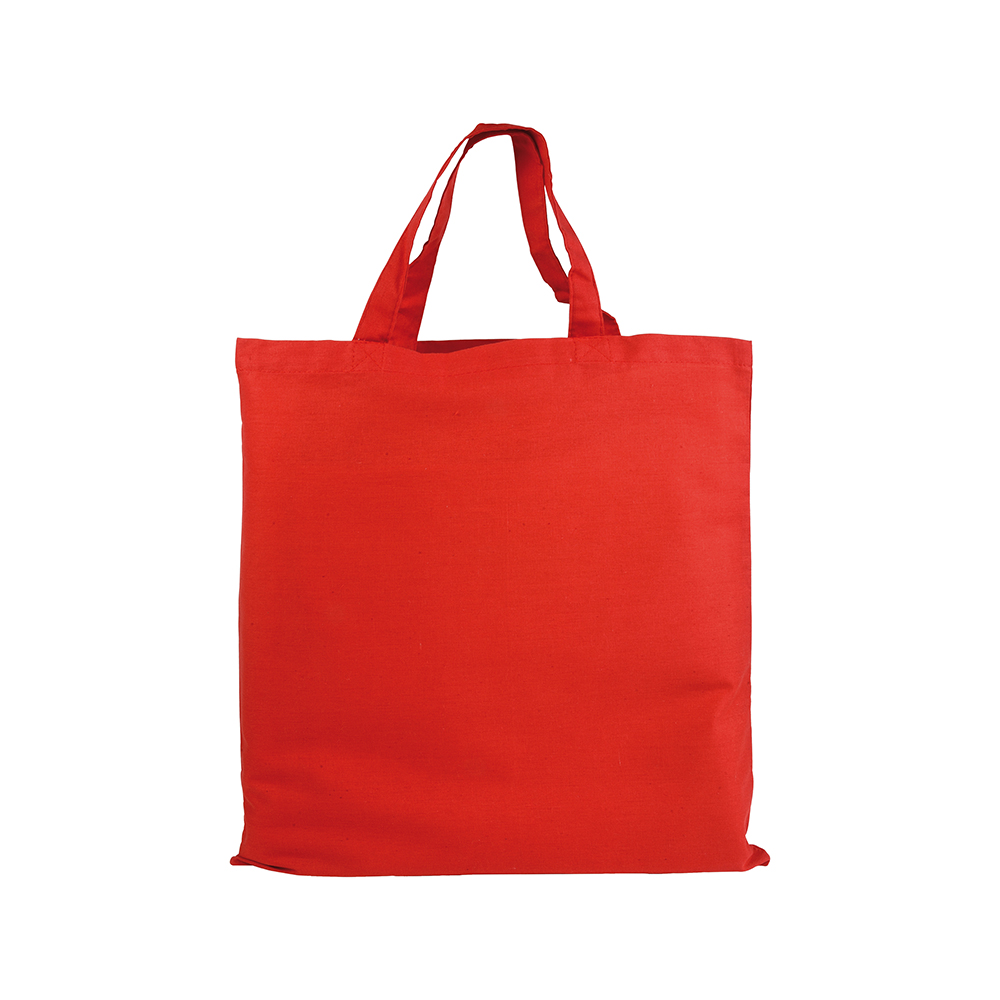 Bolsa de algodón con asas cortas., Rojo, , , 135 GR M2,