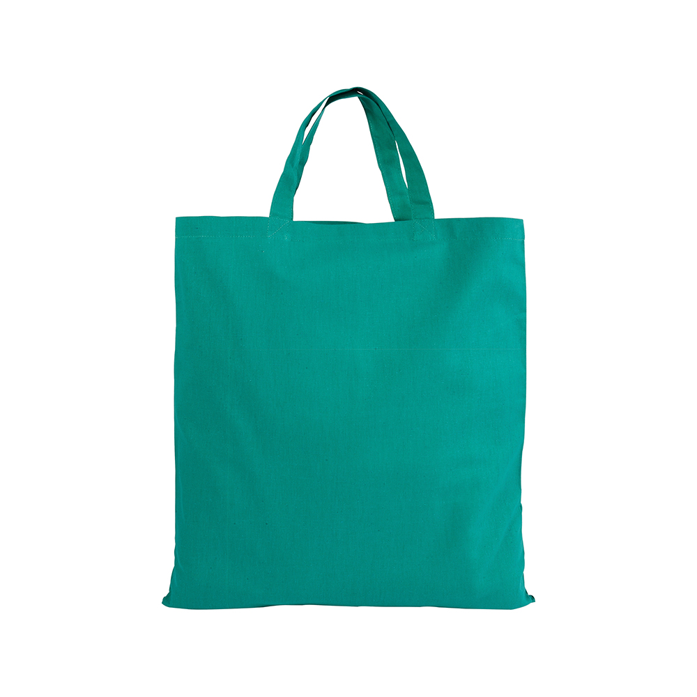 Bolsa de algodón con asas cortas., Verde, , , 135 GR M2,