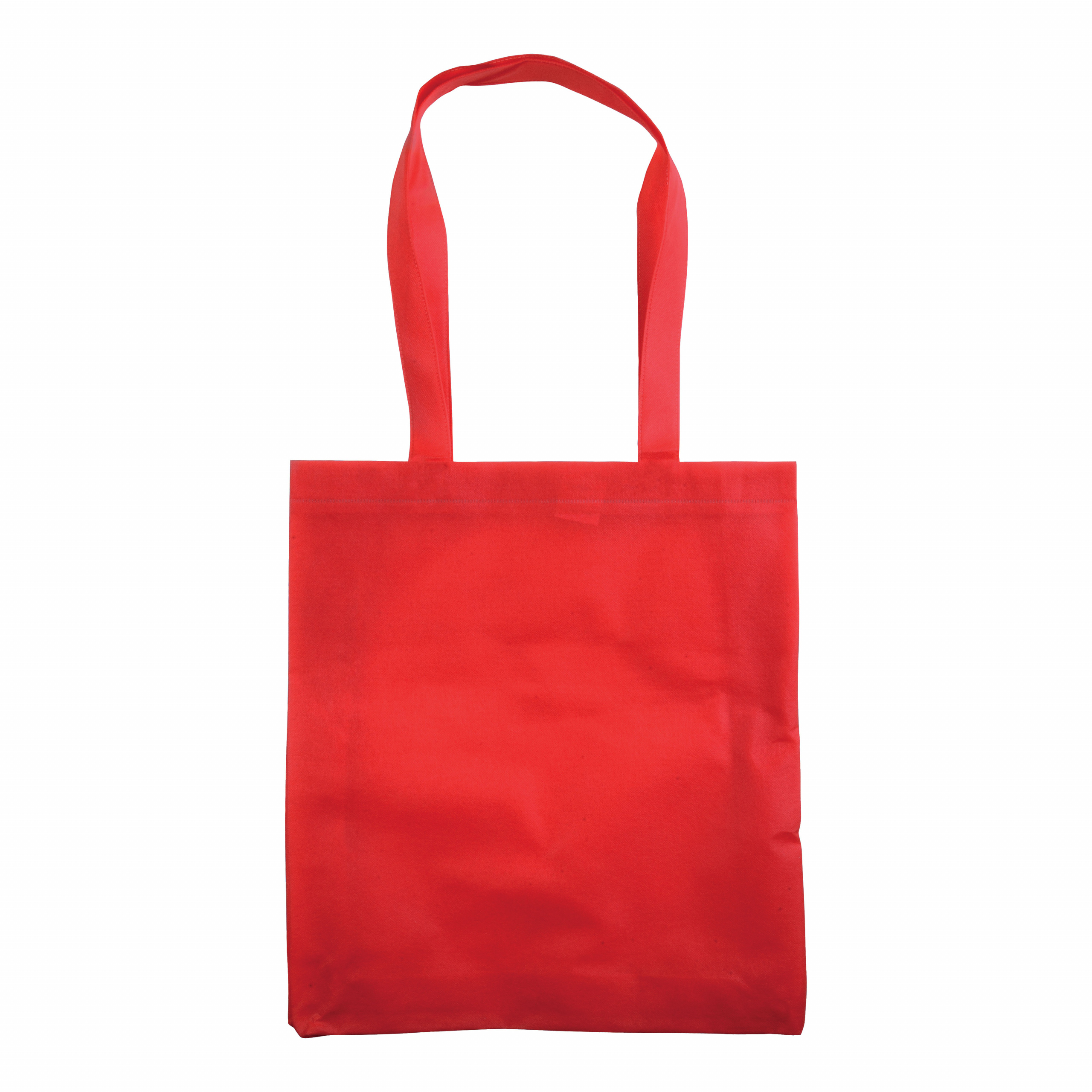 Bolsa de tejido sin tejer con asas largas., Rojo, , , ,