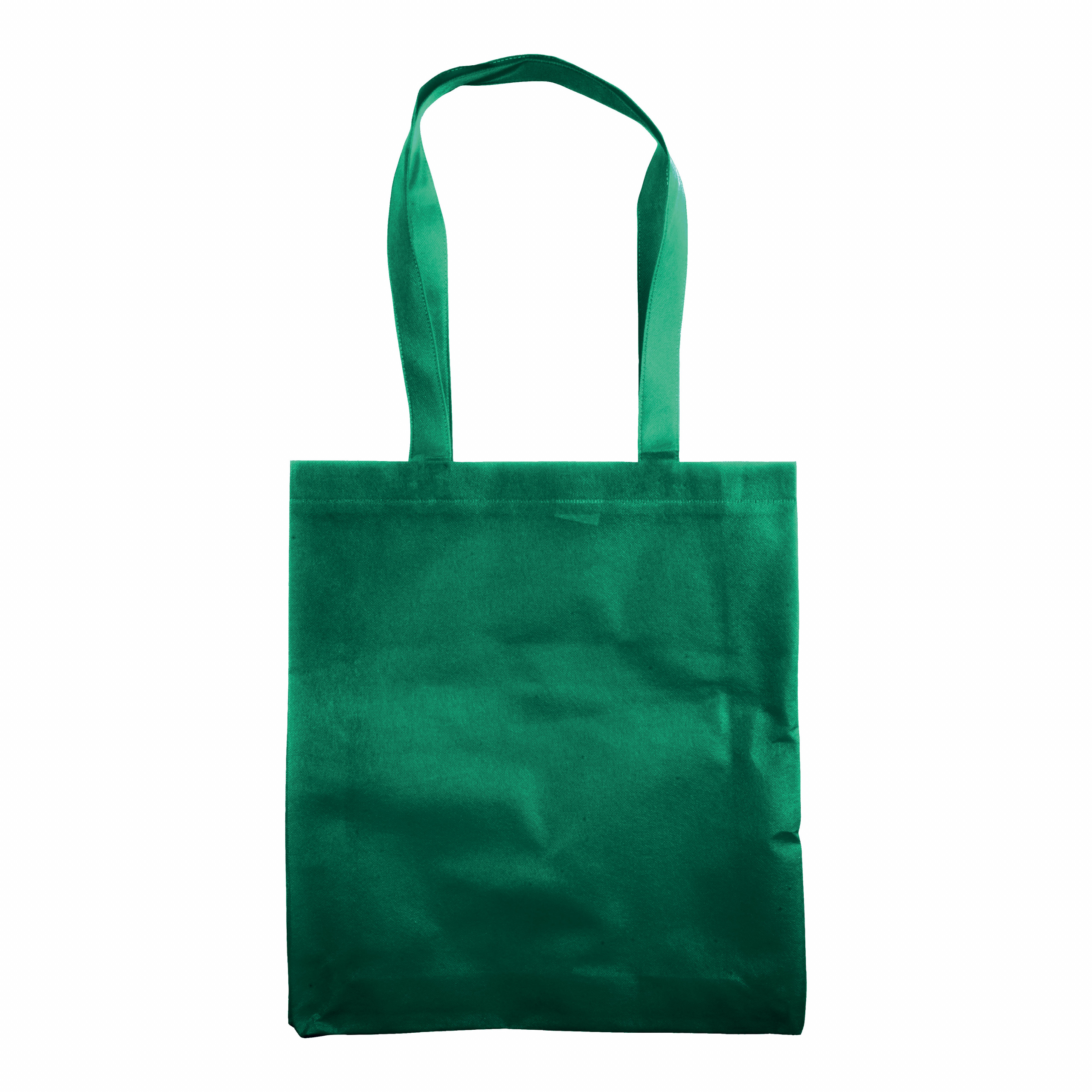 Bolsa de tejido sin tejer con asas largas., Verde, , , ,