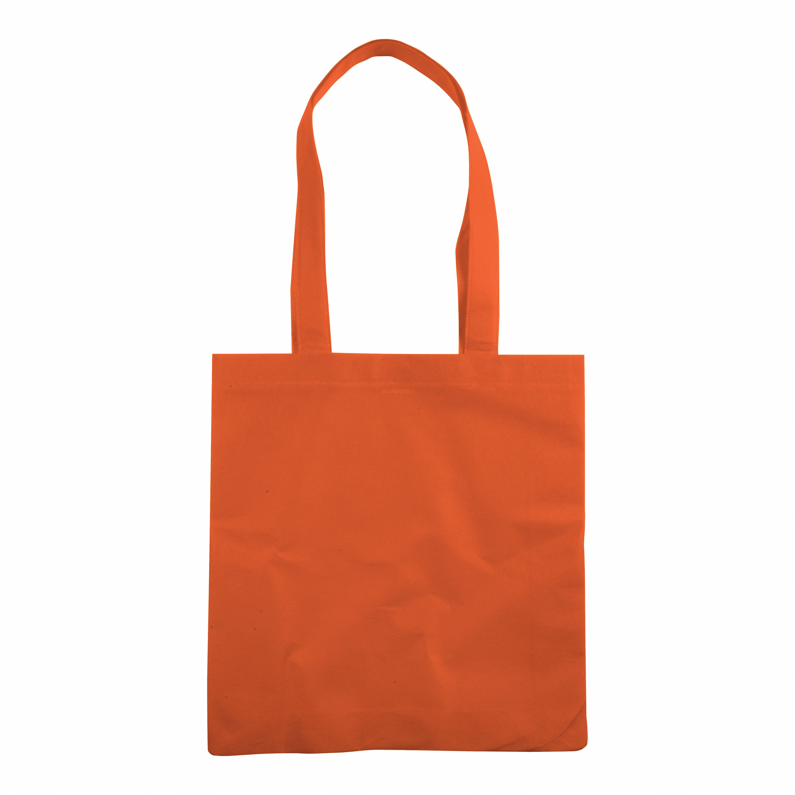 Bolsa de tejido sin tejer con asas largas., Naranja, , , ,