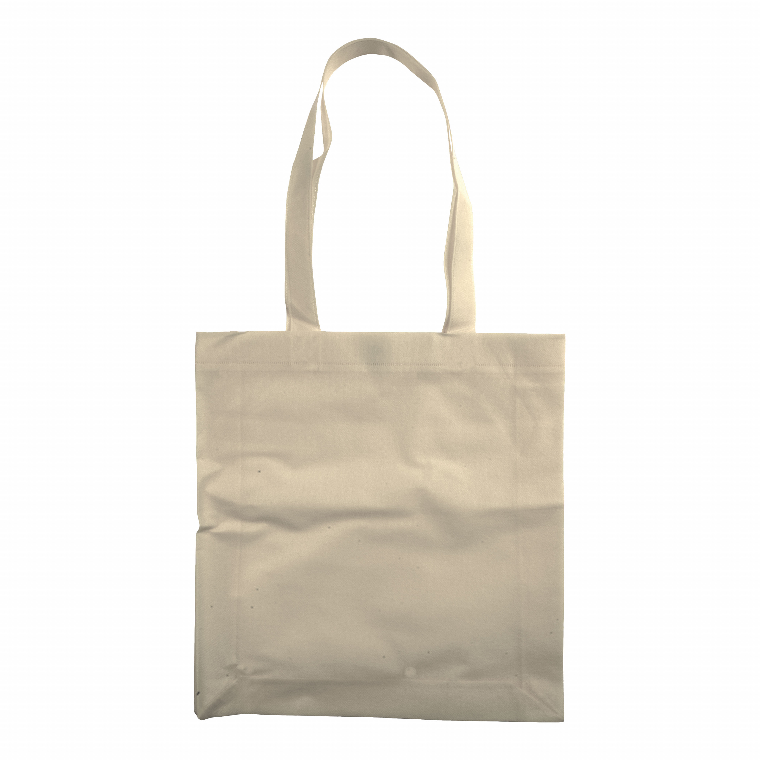 Bolsa de tejido sin tejer con asas largas., Natural, , , ,