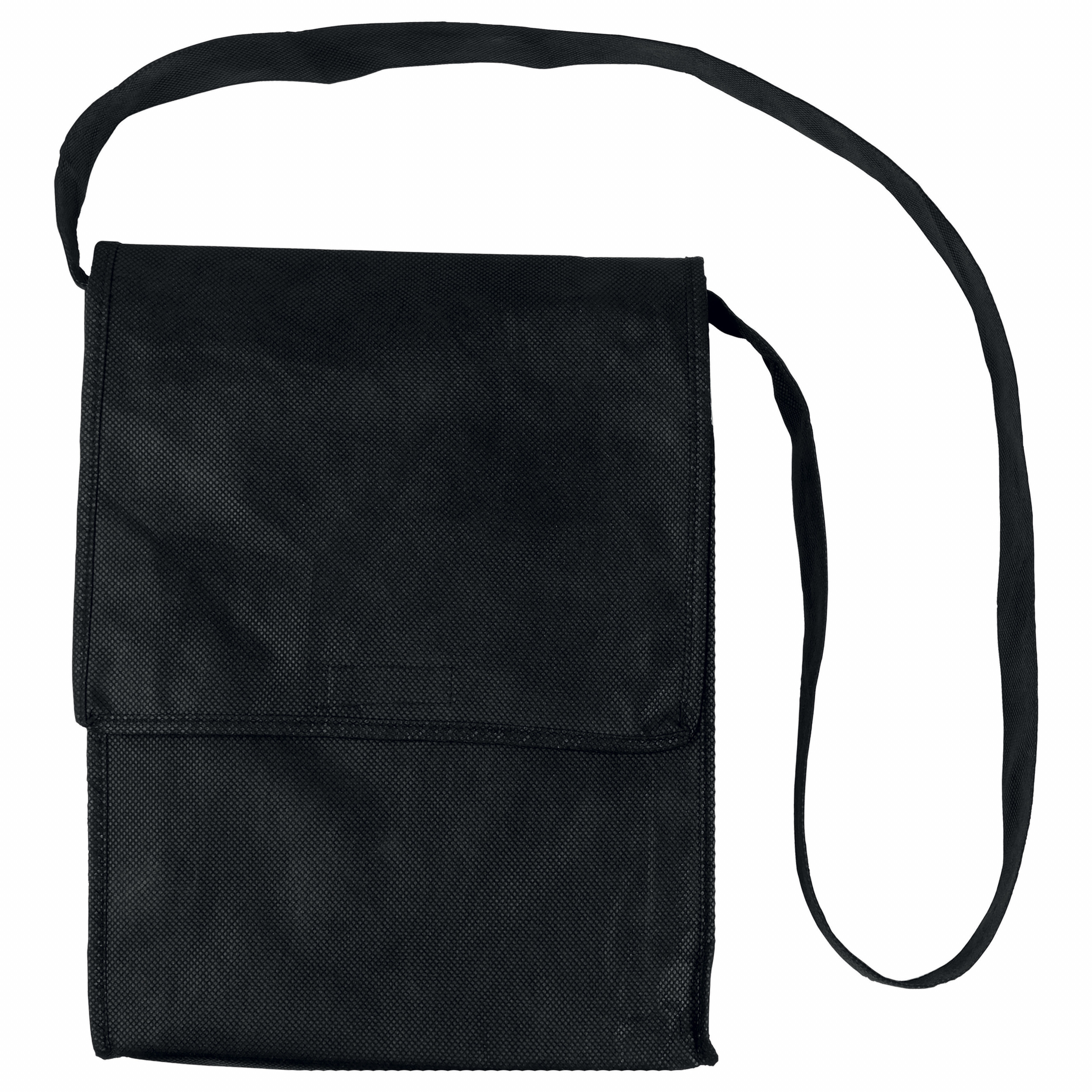 Bolsa bandolera pequeña de tejido sin tejer., Negro, , , ,