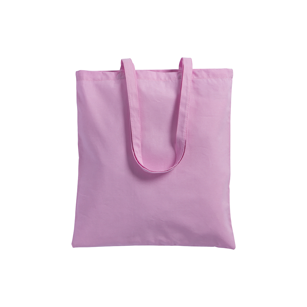 Bolsa de algodón  con asas largas., Rosado, , , 220 GR M2,