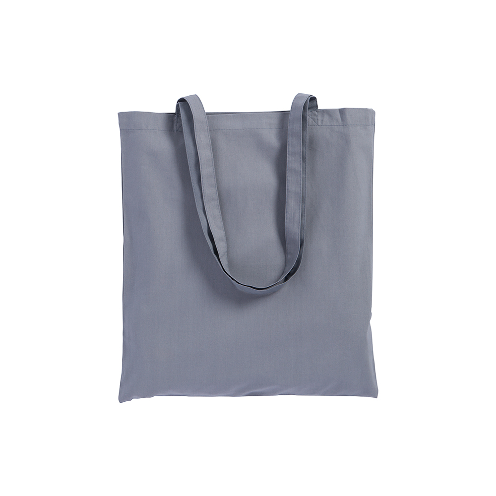 Bolsa de algodón con fuelle e asas largas., Gris, , , 220 GR M2,