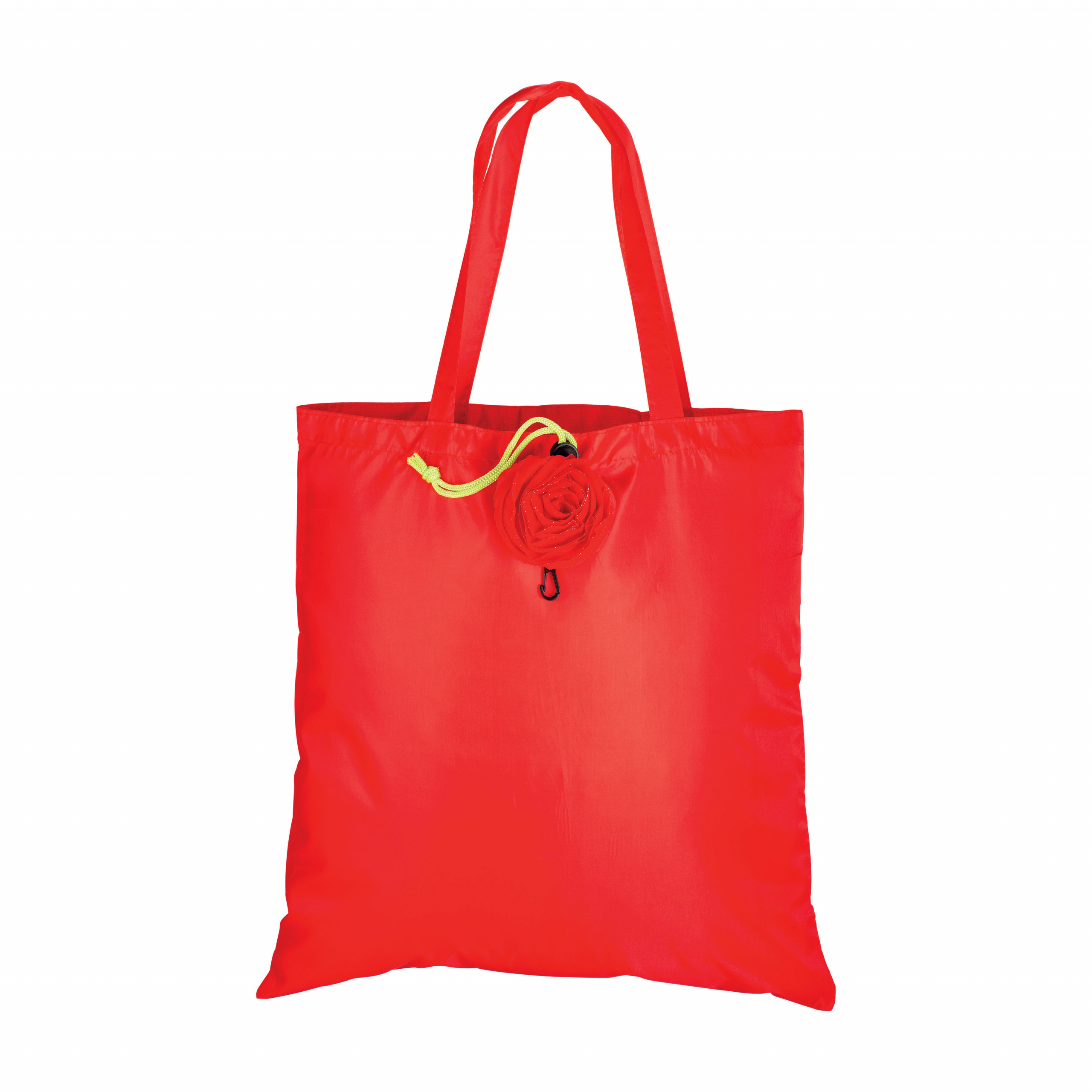 Bolsa plegable de poliéster 190T, forma de rosa., Rojo, , , ,