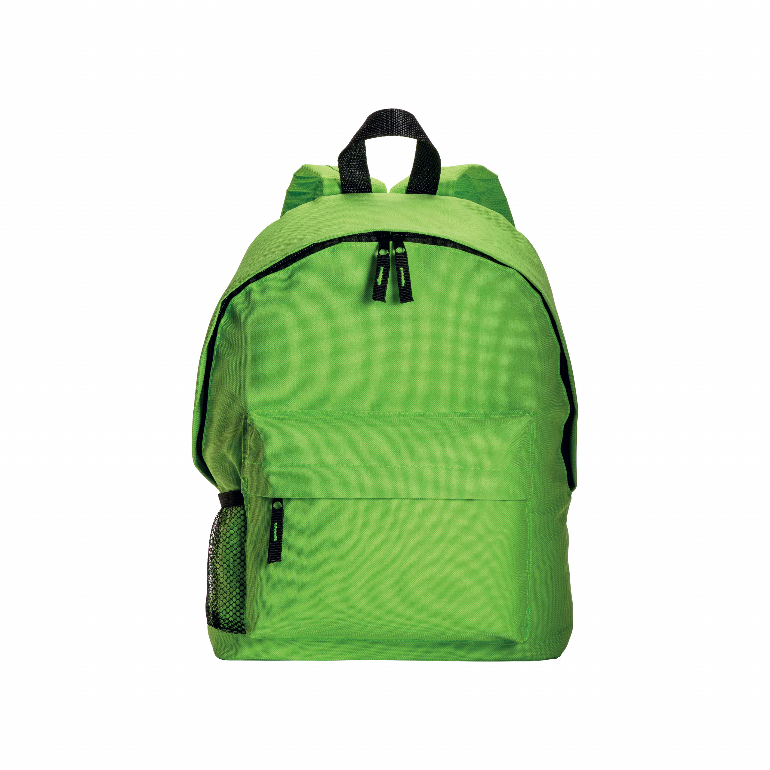 Mochila con bolsillo frontal y lateral de red., Verde metz, , , ,