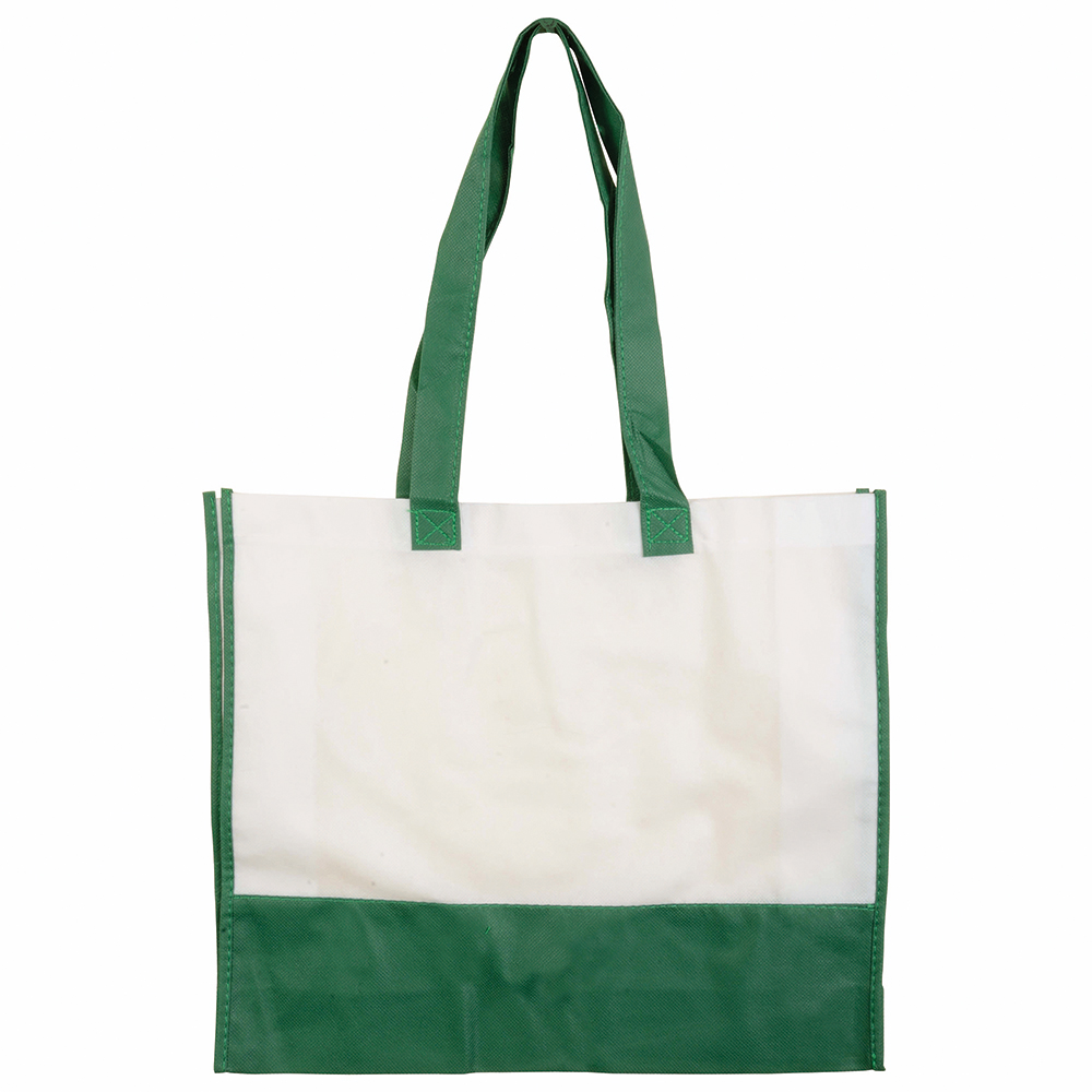 Bolsa bicolor de tejido sin tejer, Verde, , , ,