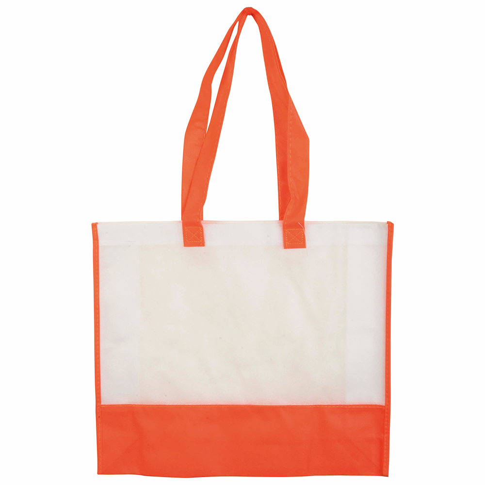 Bolsa bicolor de tejido sin tejer, Naranja, , , ,