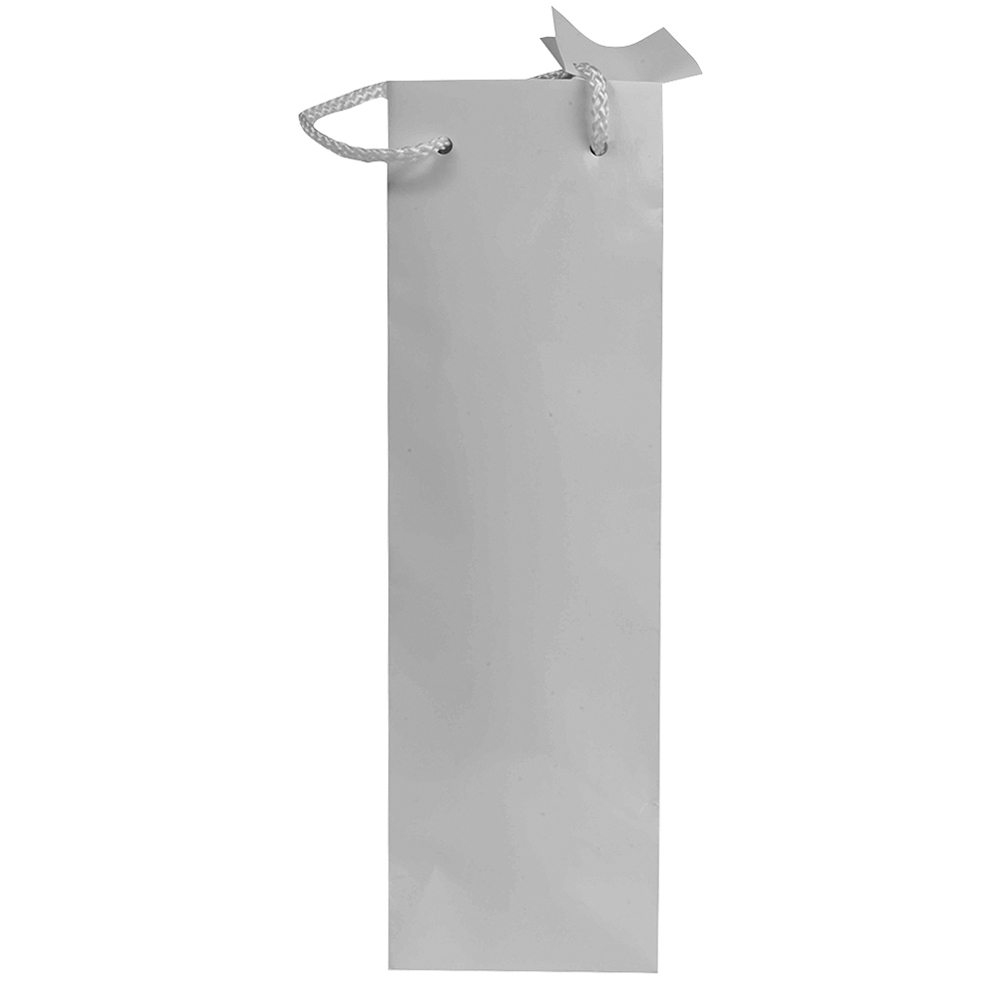 Titular de la botella bolsa de papel laminado y cordón manijas + tarjetas de visita, Blanco, , , ,