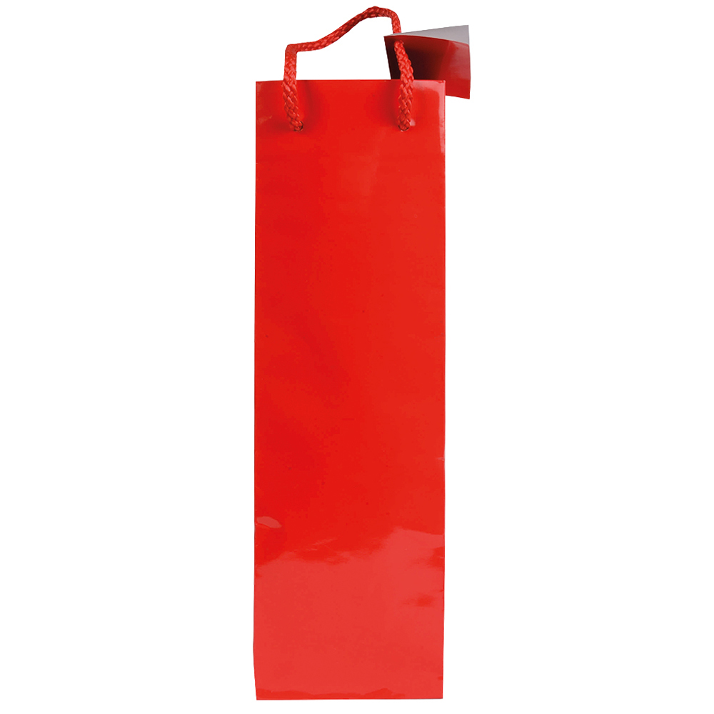 Titular de la botella bolsa de papel laminado y cordón manijas + tarjetas de visita, Rojo, , , ,