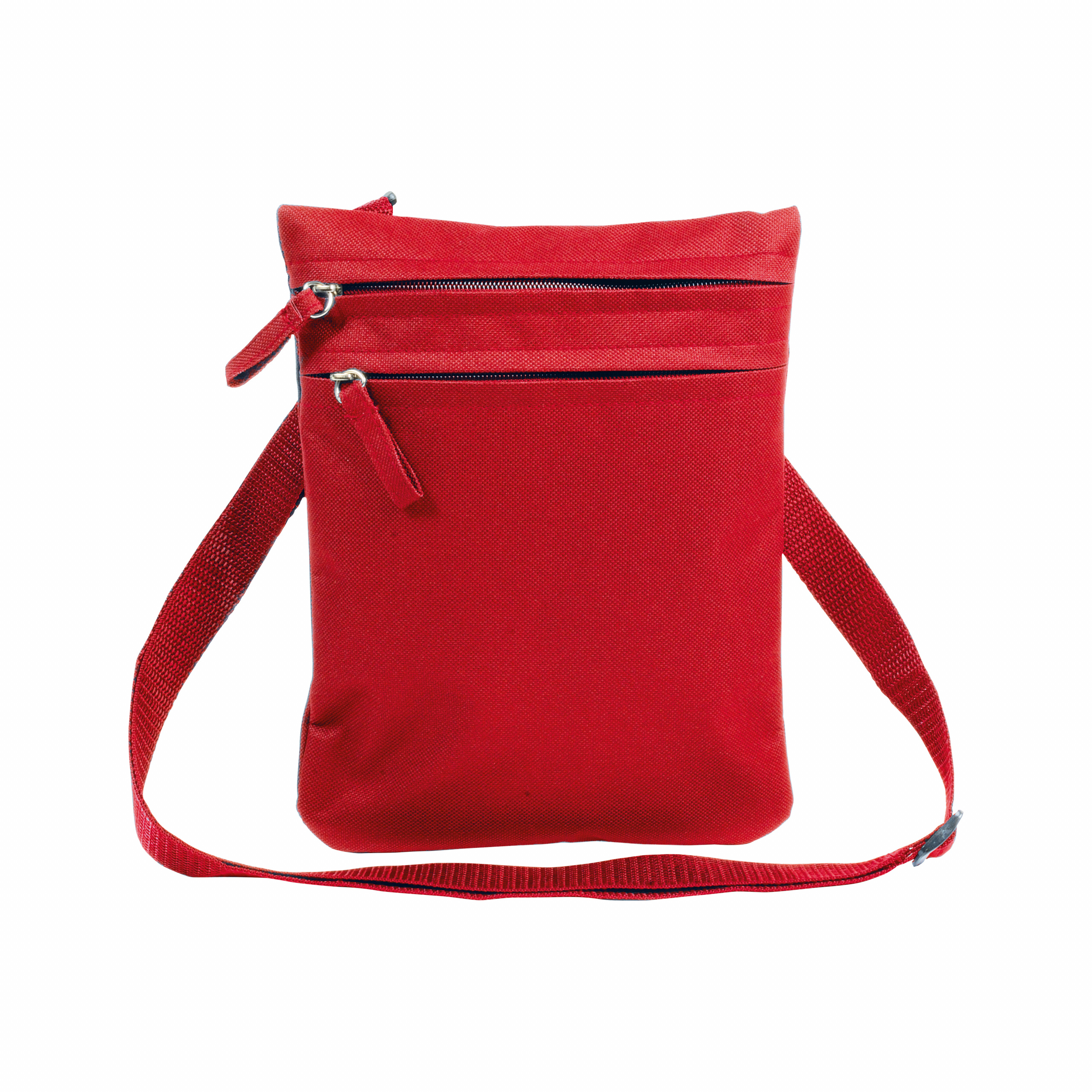 Bolsa con 2 bolsillos y bandolera ajustable, Rojo, , , ,