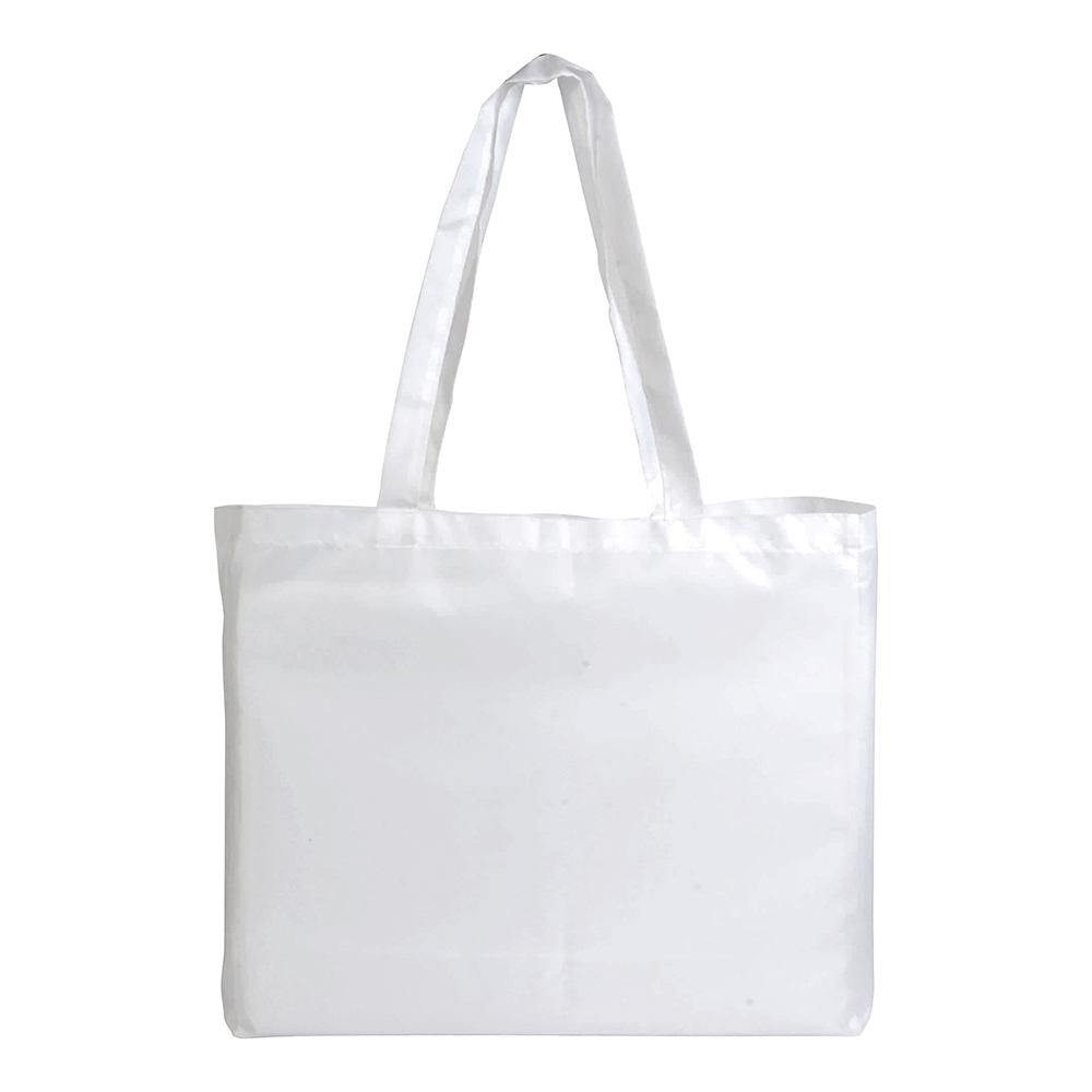 Shopper con asas largas resistente al calor, para imprimir en varios colores, Blanco, , , ,