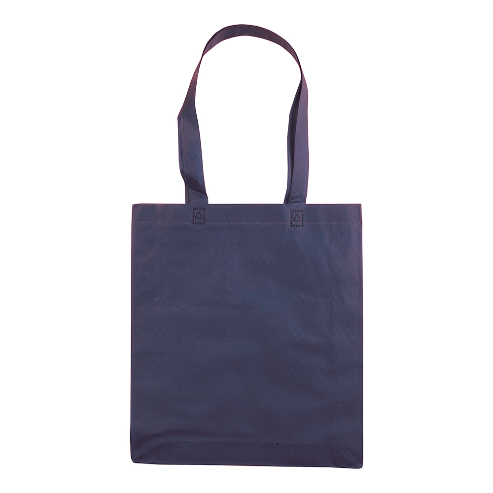 Bolsa de tejido sin tejer termosoldado, asas largas y fuelle, Viola, , , ,