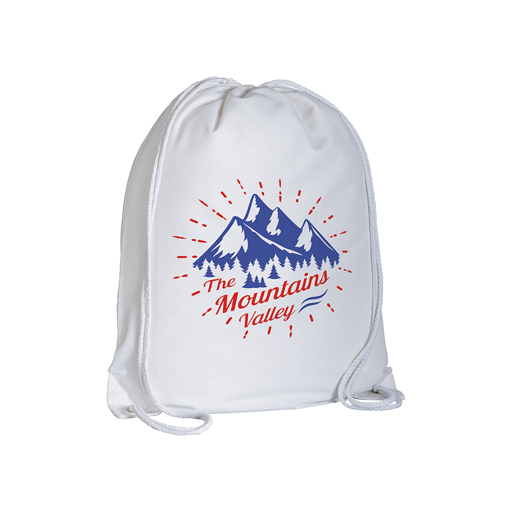 Mochila de algodón 135 g/m2 con esquinas reforzadas, Blanco, , , ,