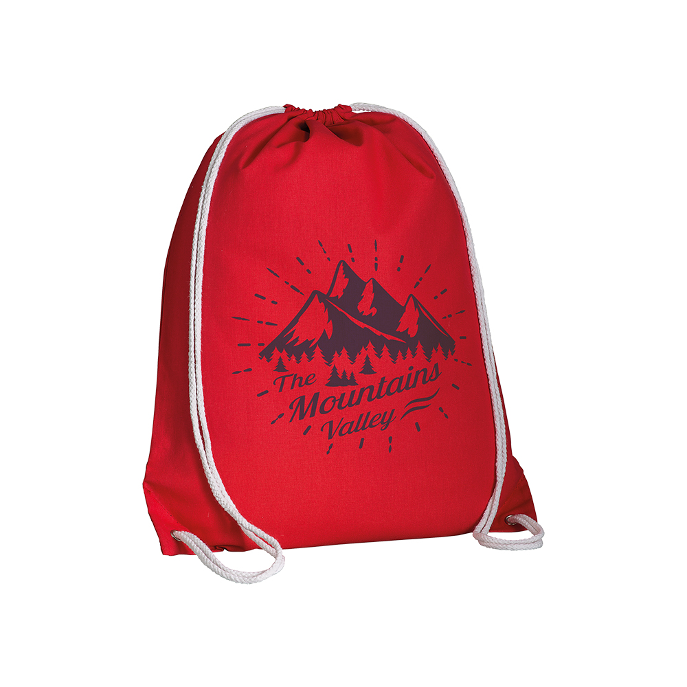 Mochila de algodón 135 g/m2 con esquinas reforzadas, Rojo, , , ,
