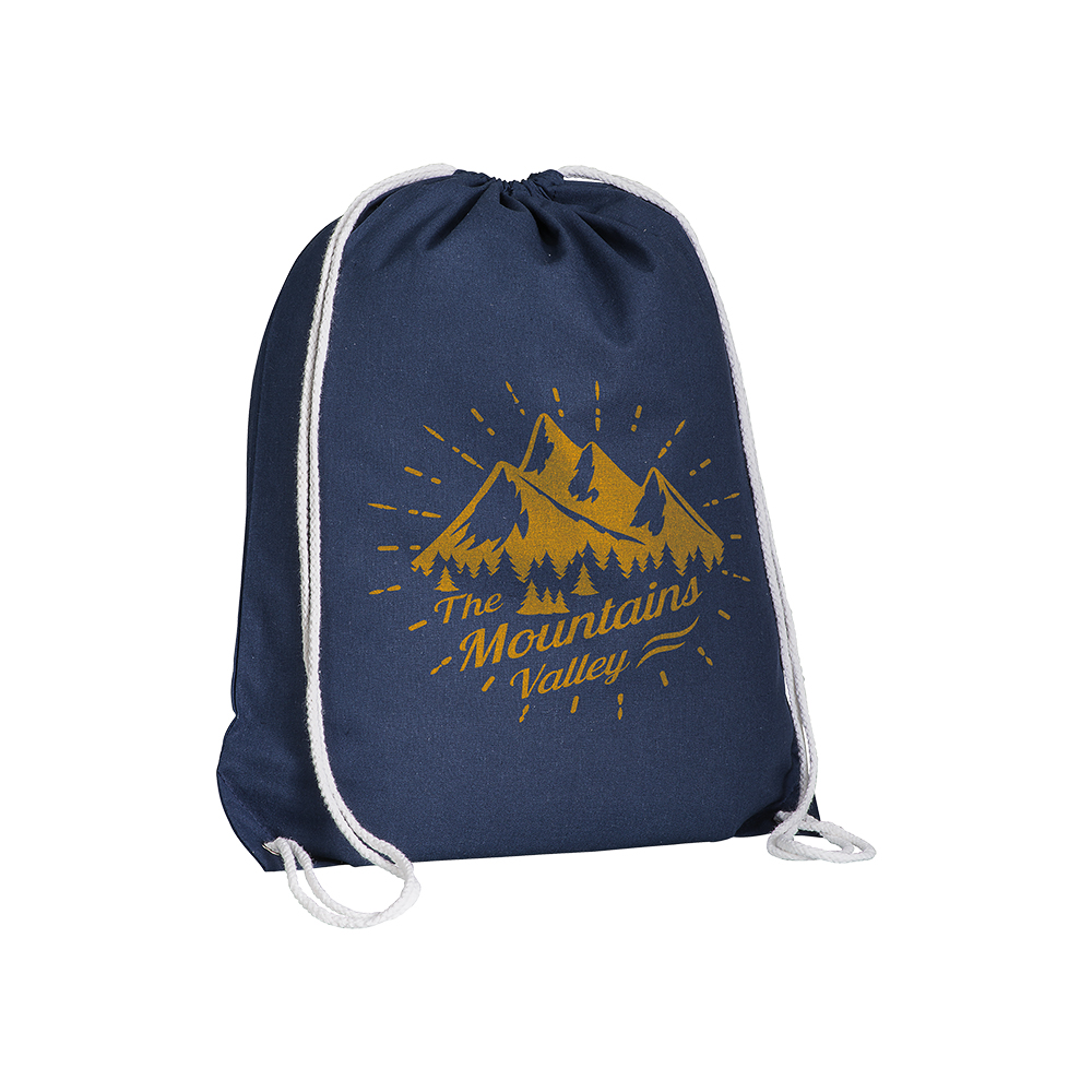 Mochila de algodón 135 g/m2 con esquinas reforzadas, Azul, , , ,