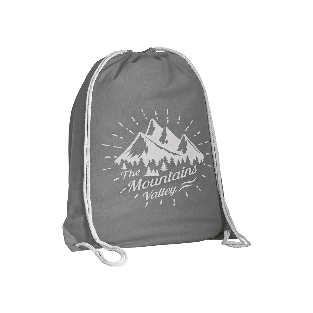 Mochila de algodón 135 g/m2 con esquinas reforzadas, Gris, , , ,