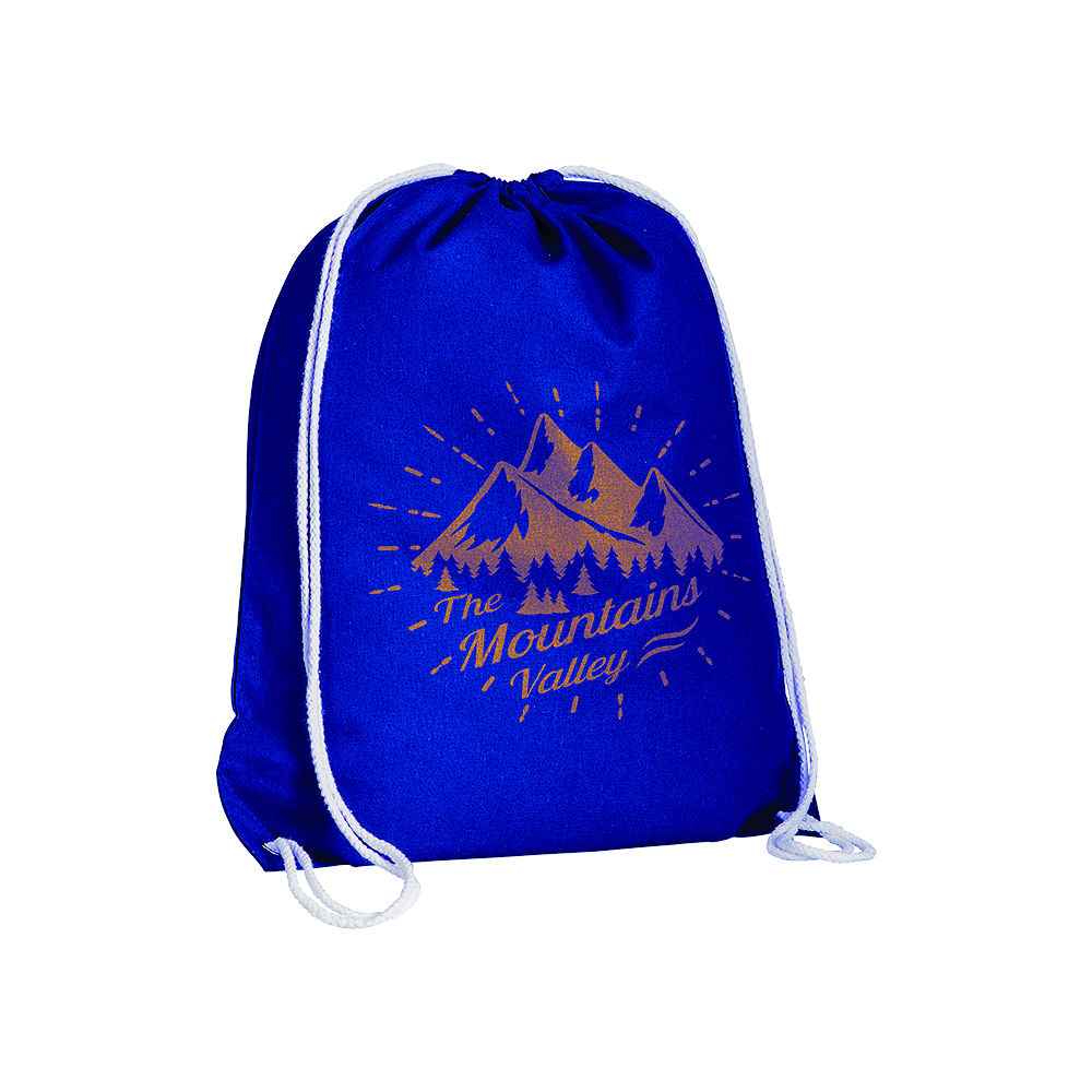 Mochila de algodón 135 g/m2 con esquinas reforzadas, Royal, , , ,
