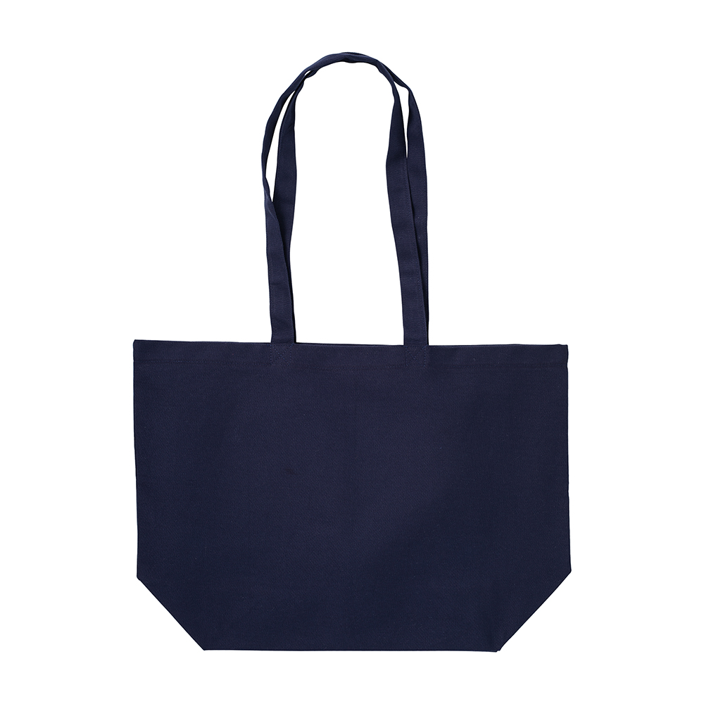 Bolsa de algodon, asas largas y fuelle, Azul, , , ,