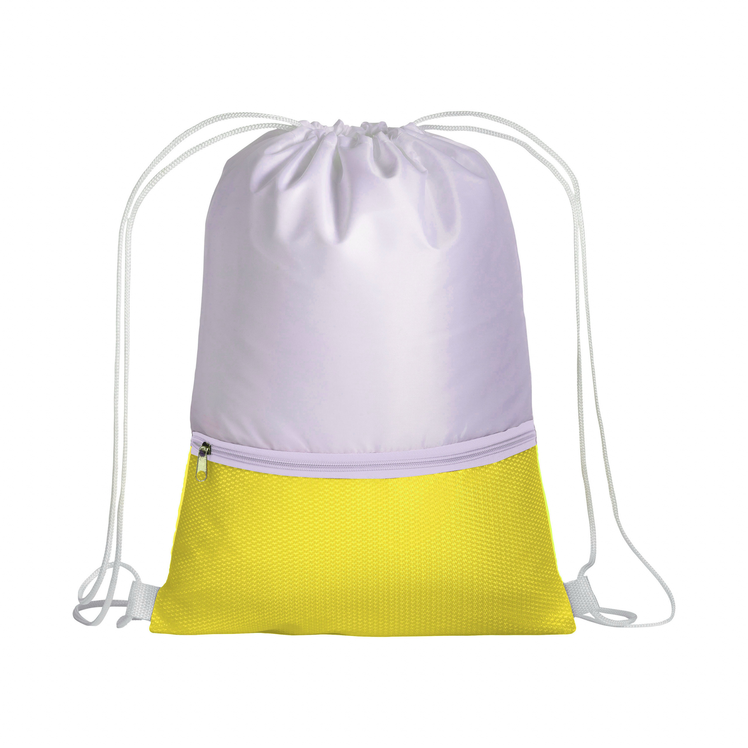 Mochila de poliester con el bolsillo de color, Amarillo, , , ,
