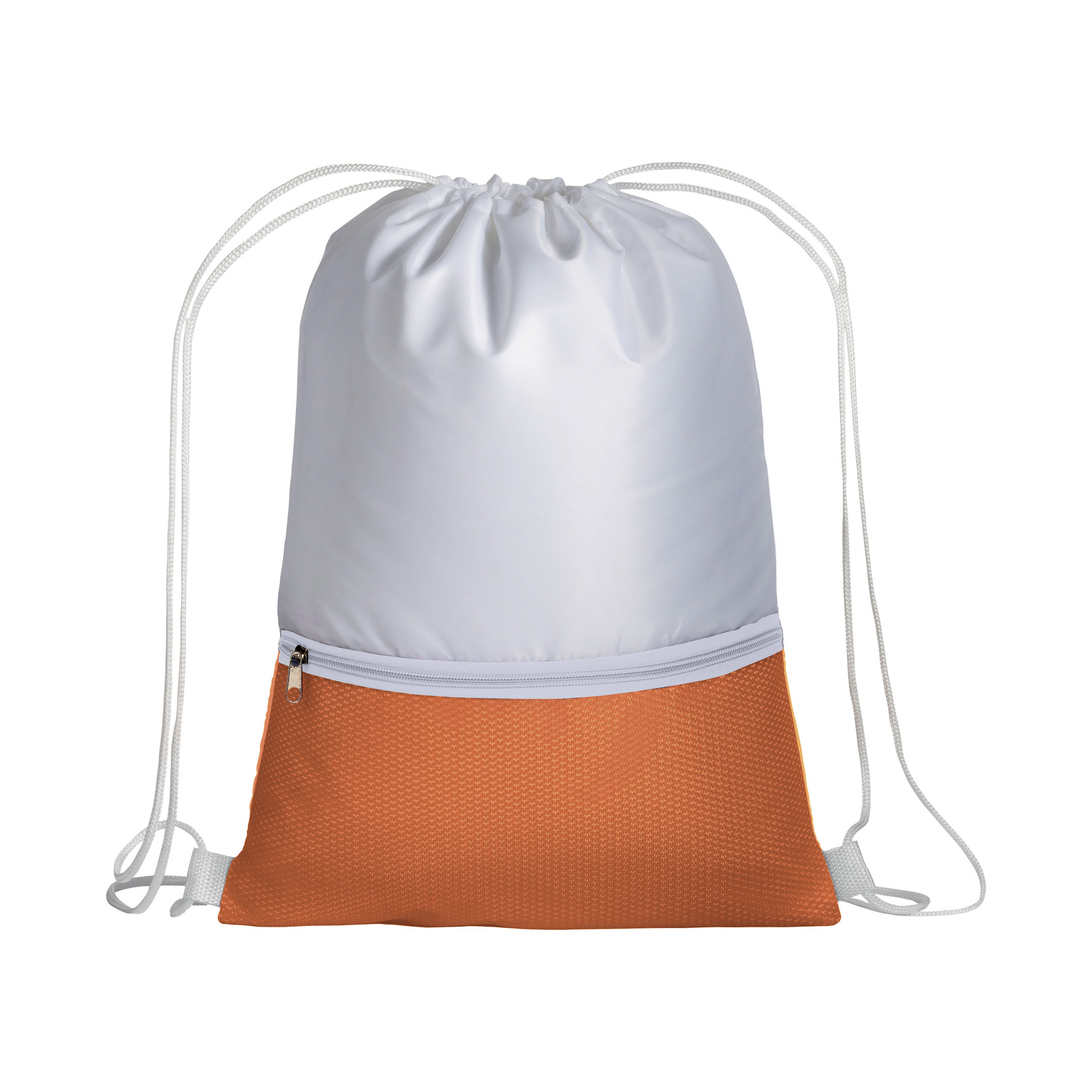 Mochila de poliester con el bolsillo de color, Naranja, , , ,