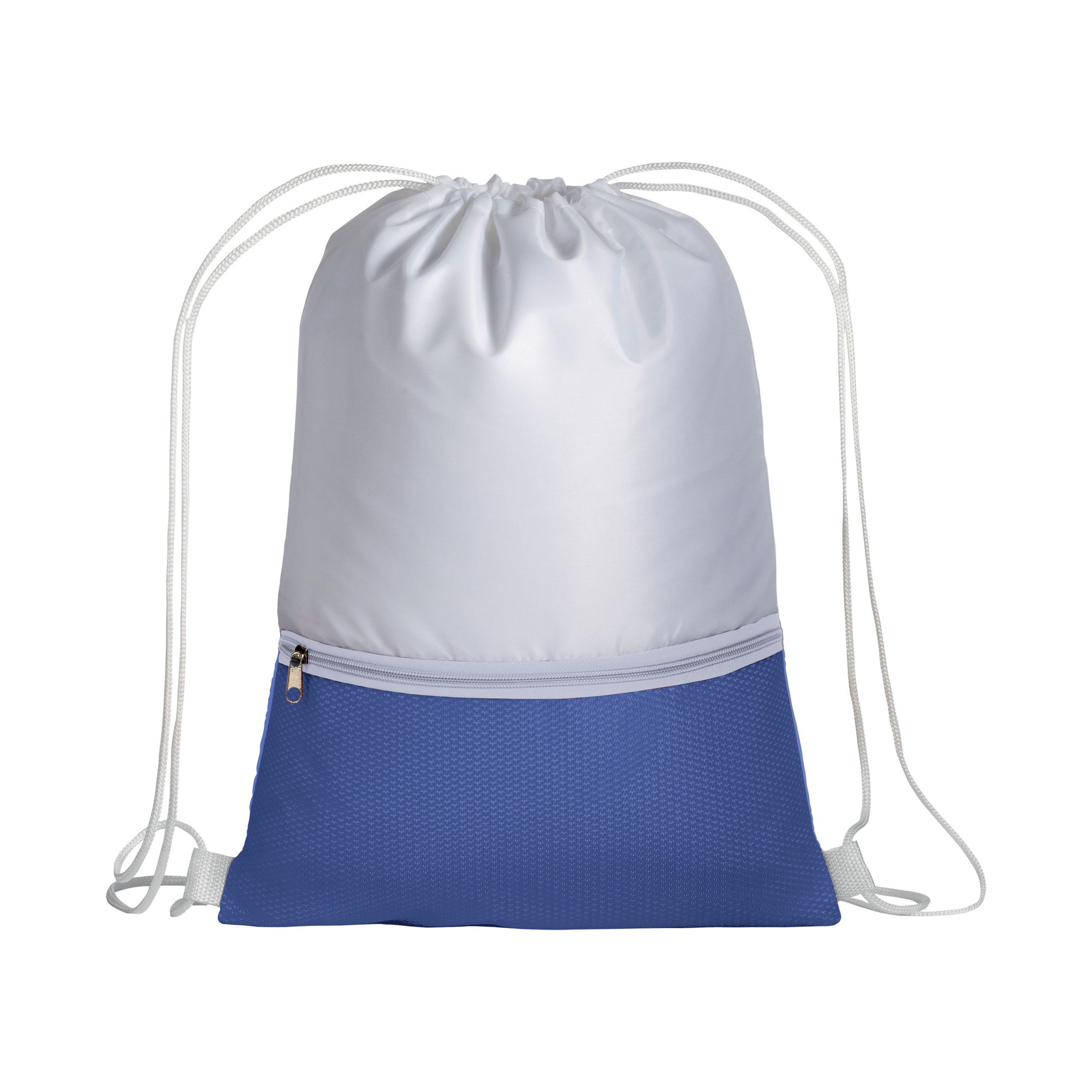 Mochila de poliester con el bolsillo de color, Royal, , , ,