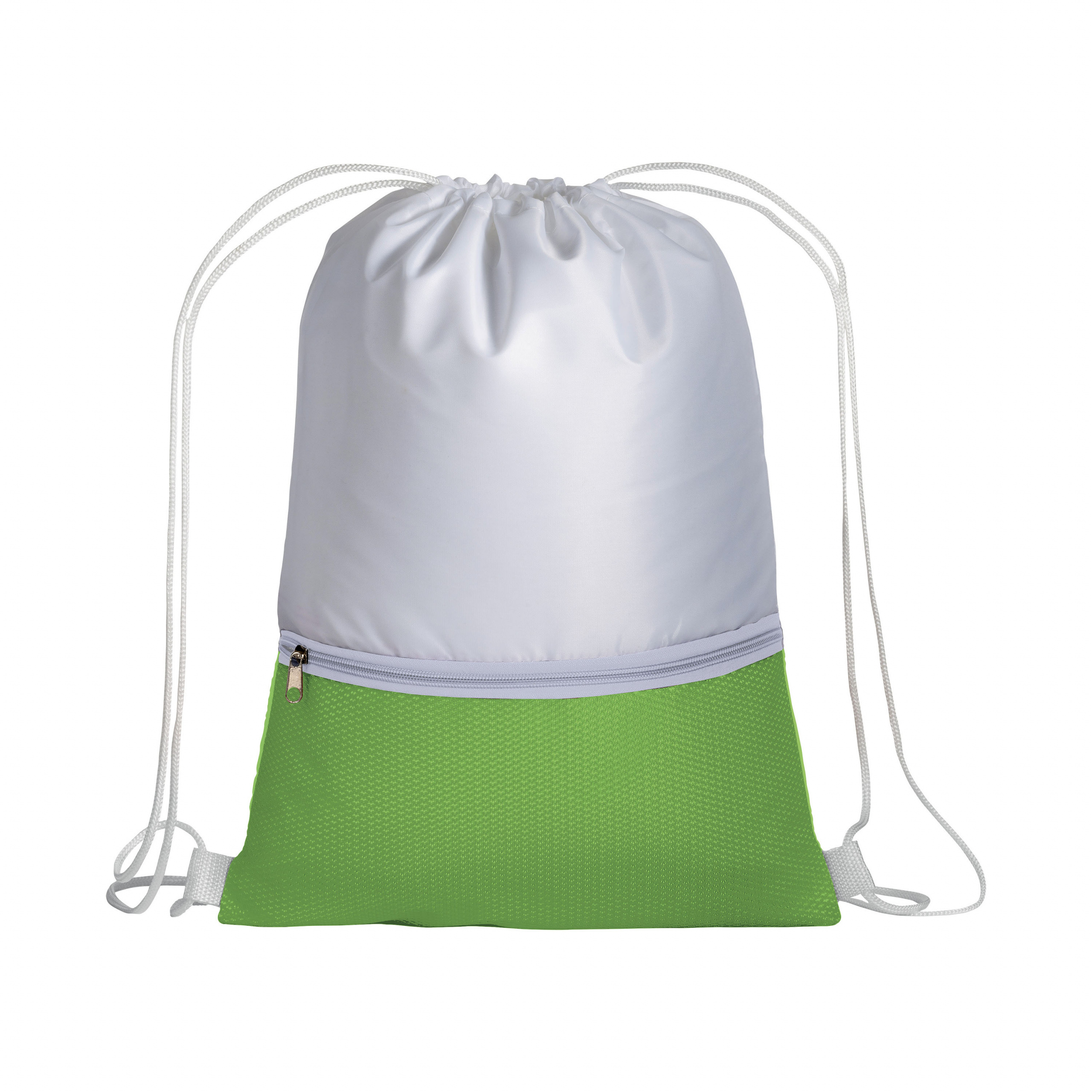 Mochila de poliester con el bolsillo de color, Verde metz, , , ,