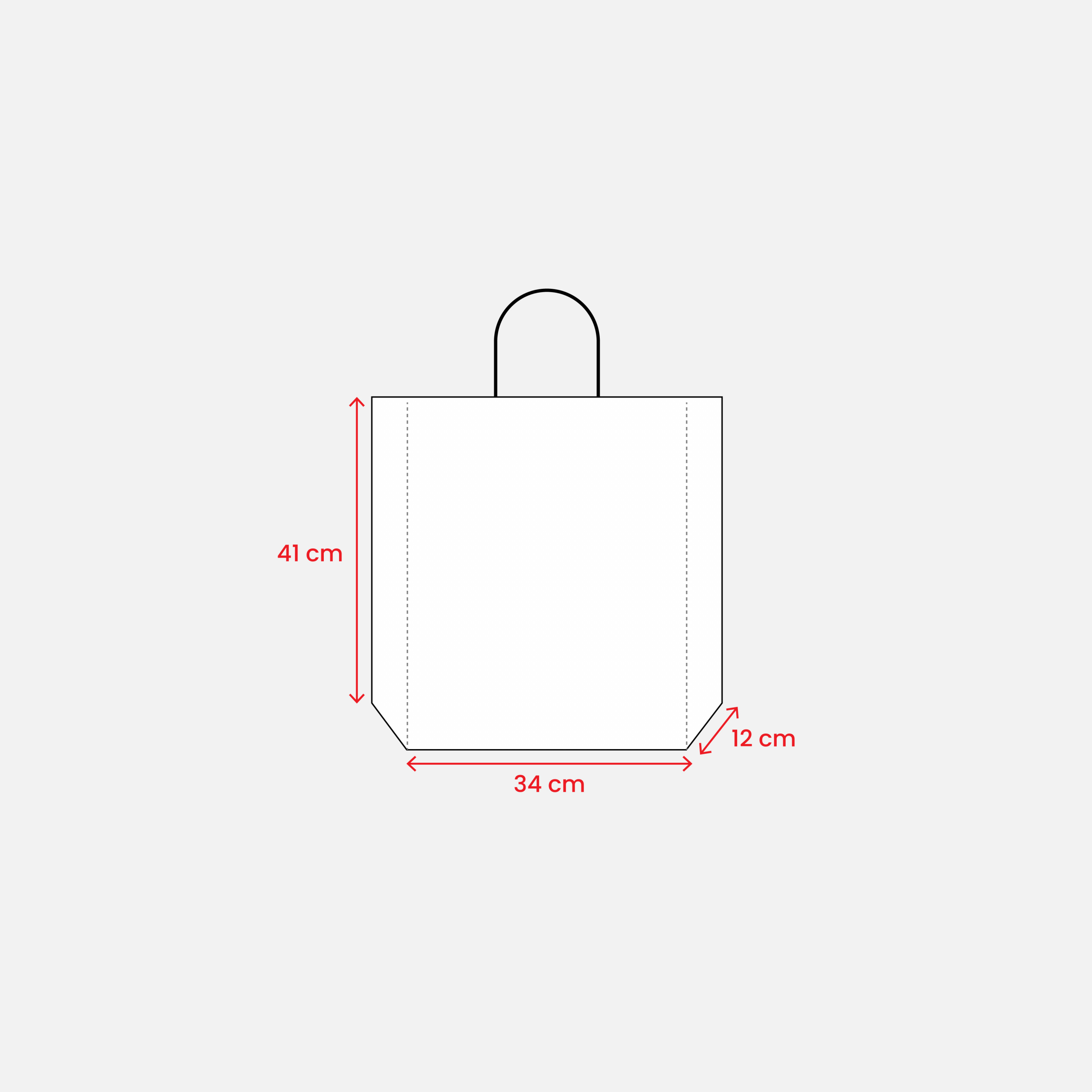 Bolsa de papel laminado mate  34x41x12 cm, Blanco, , , ,
