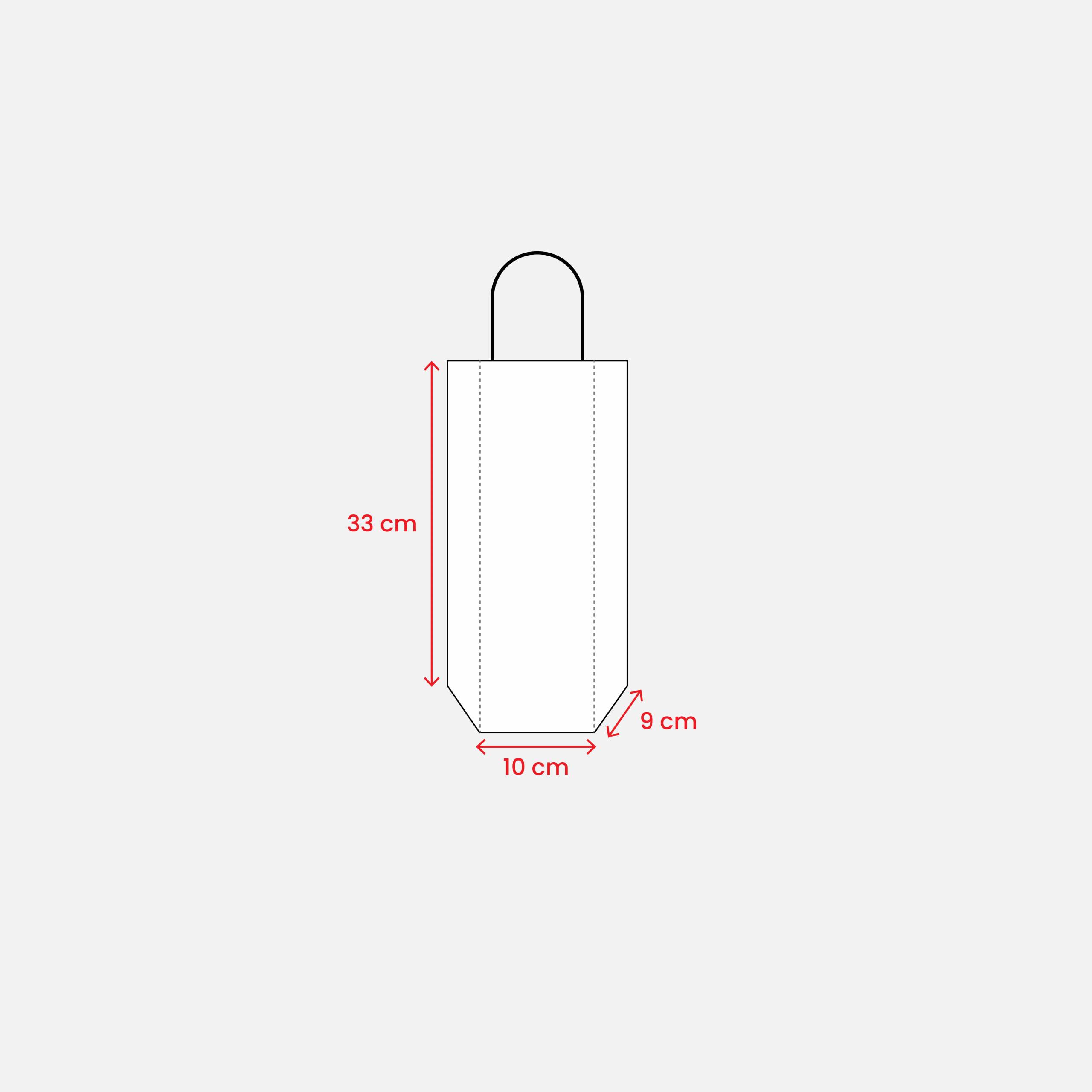 Bolsa de papel laminado, asas y base reforzada, Blanco, , , ,