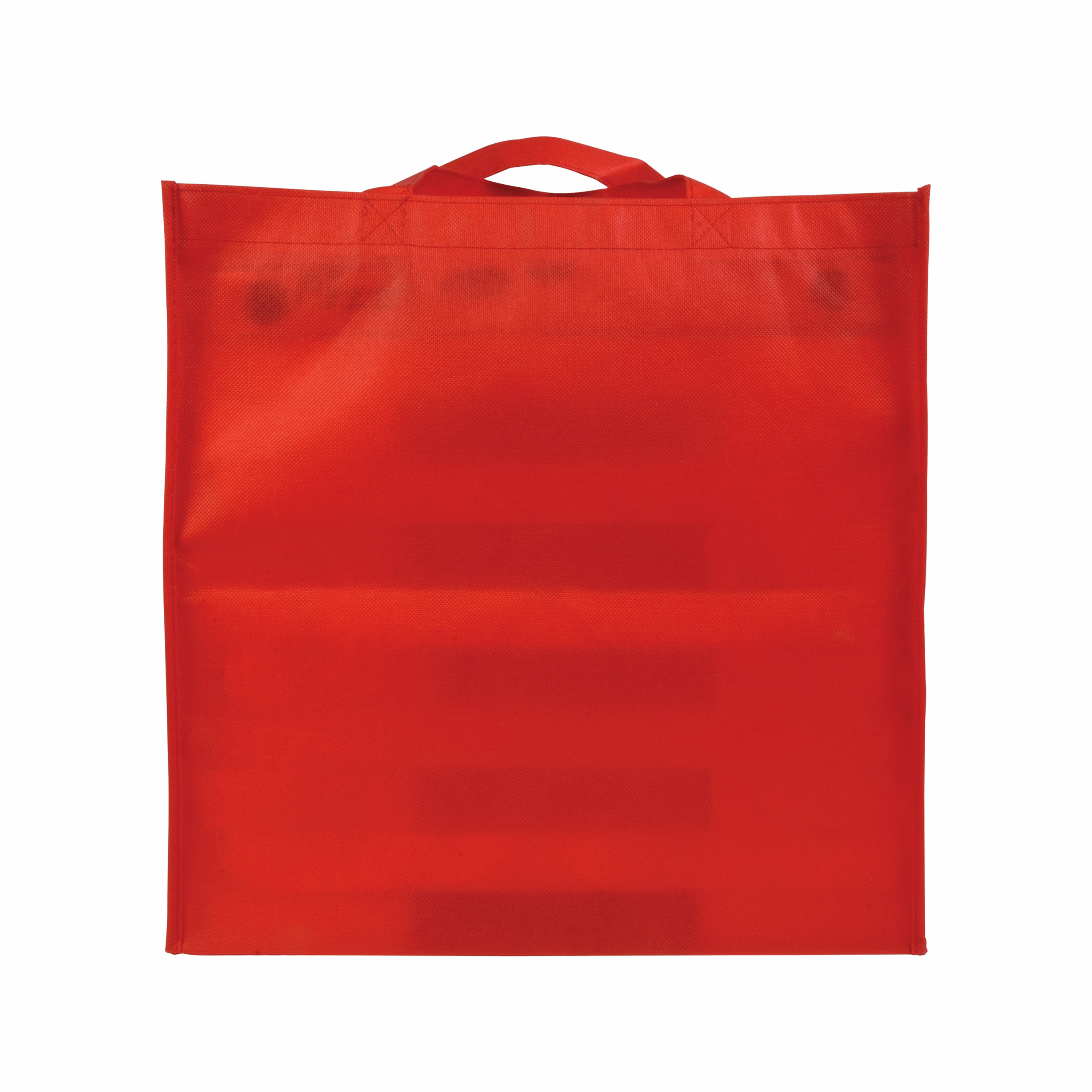Bolsa shopper de tejido sin tejer 100 g/m2 con asas largas y fuelle, Rojo, , , 80 G/M2,