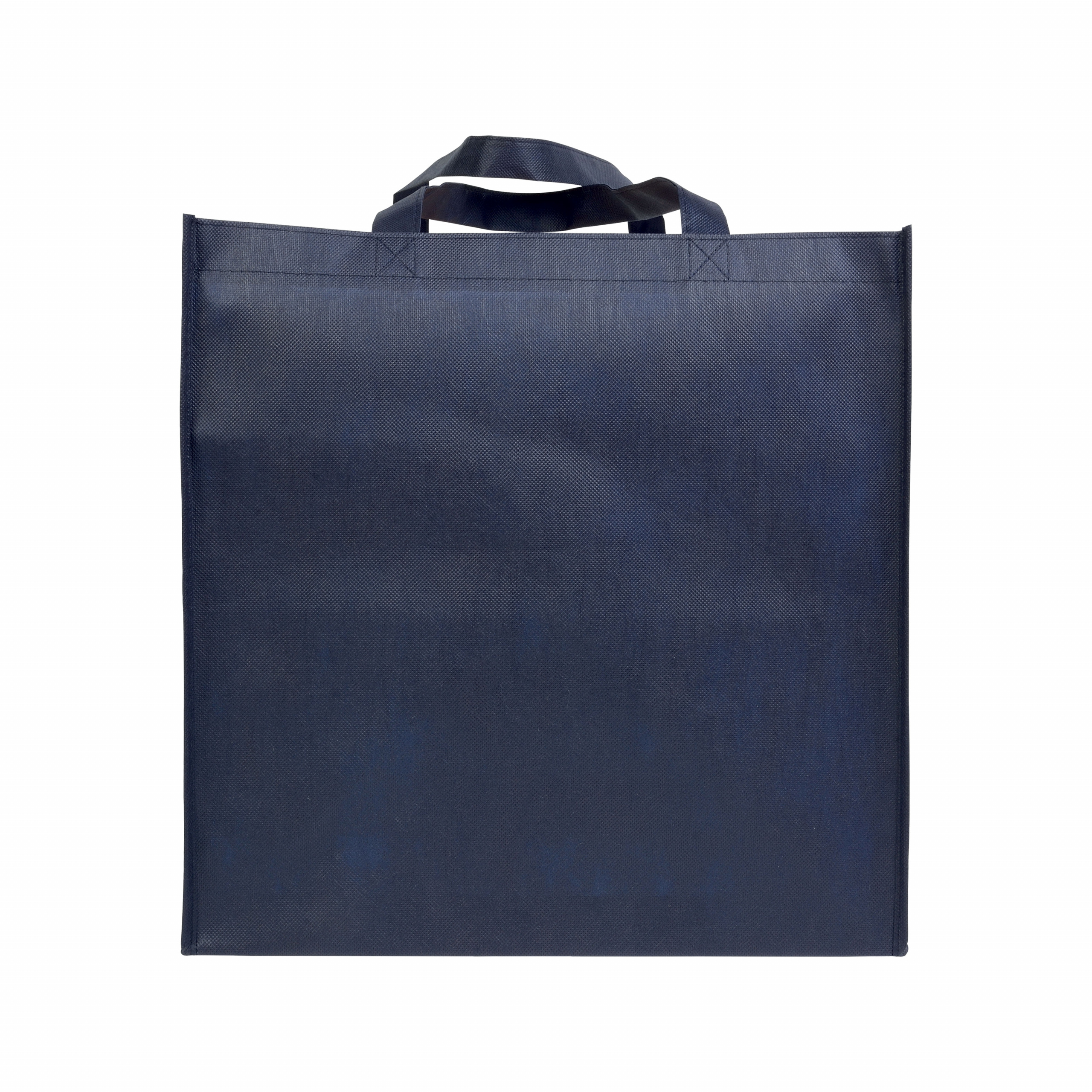 Bolsa shopper de tejido sin tejer 100 g/m2 con asas largas y fuelle, Azul, , , 80 G/M2,
