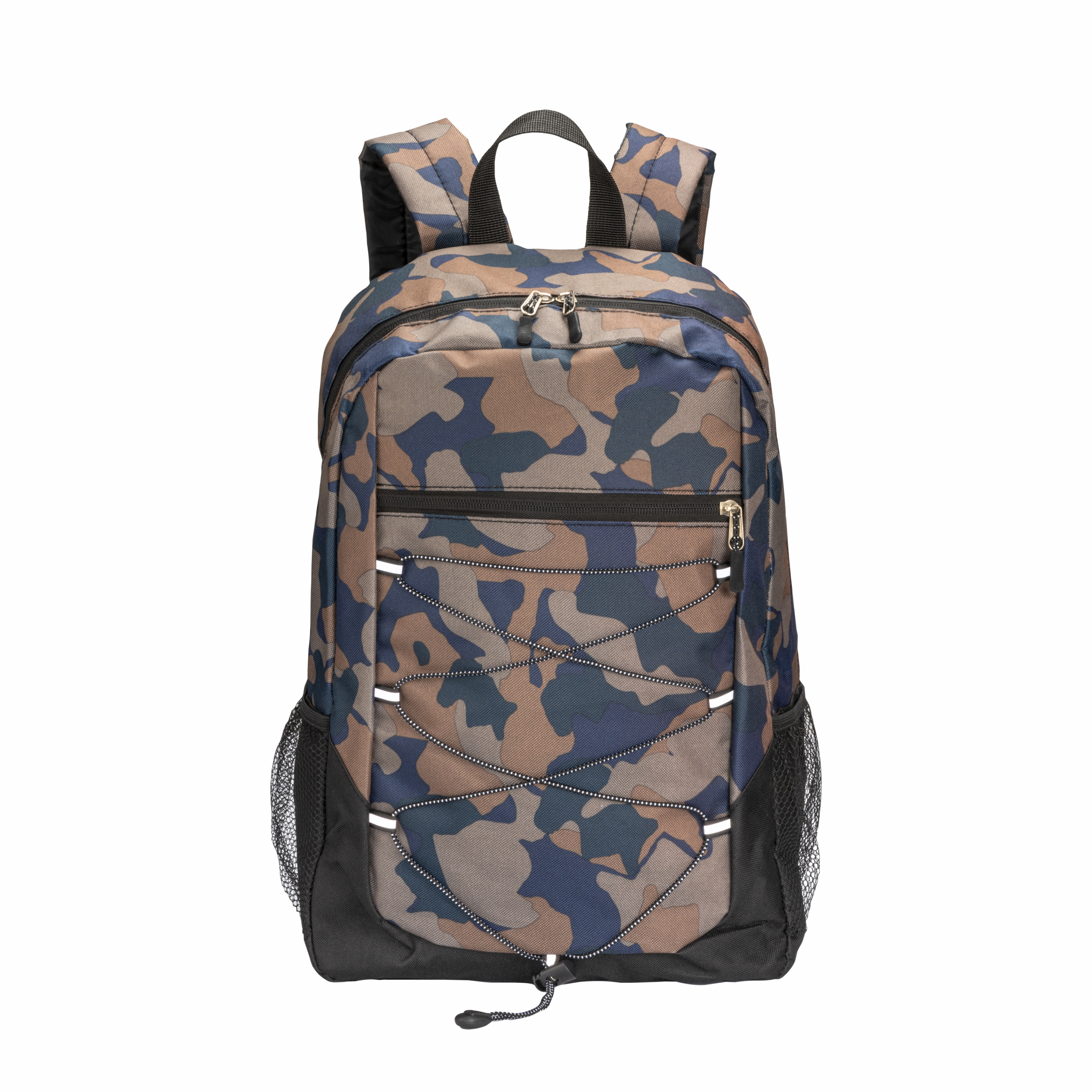 Mochila de poliéster 600D con espalda acolchada y espalda elástica, Mimetico, , , ,