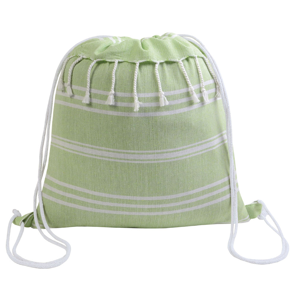 Mochila de algodón con efecto fouta, Verde metz, , , 180 GR/M2,