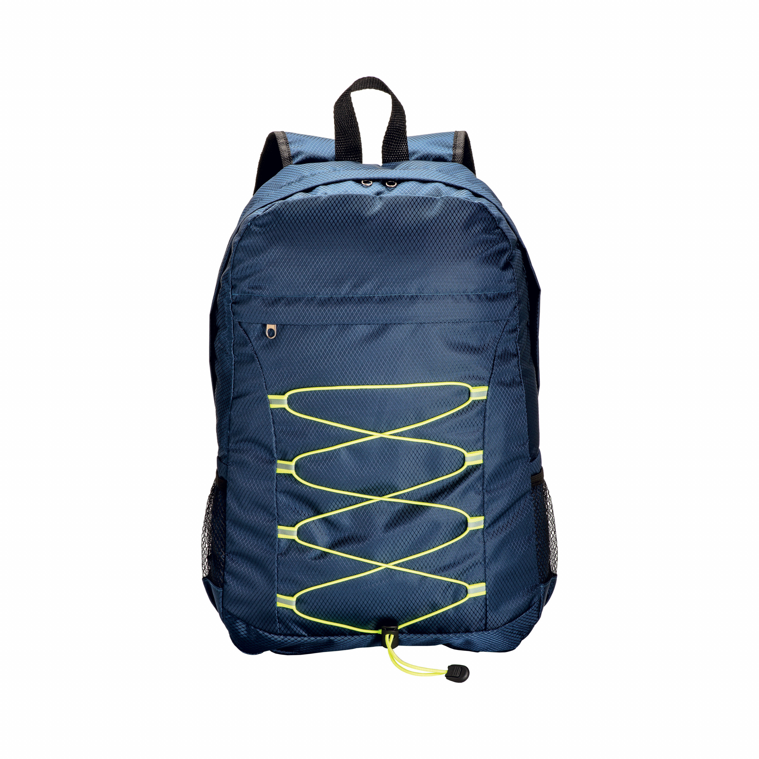 Mochila de poliéster 210D RIPSTOP plegable con 4 bolsillos, Azul, , , ,