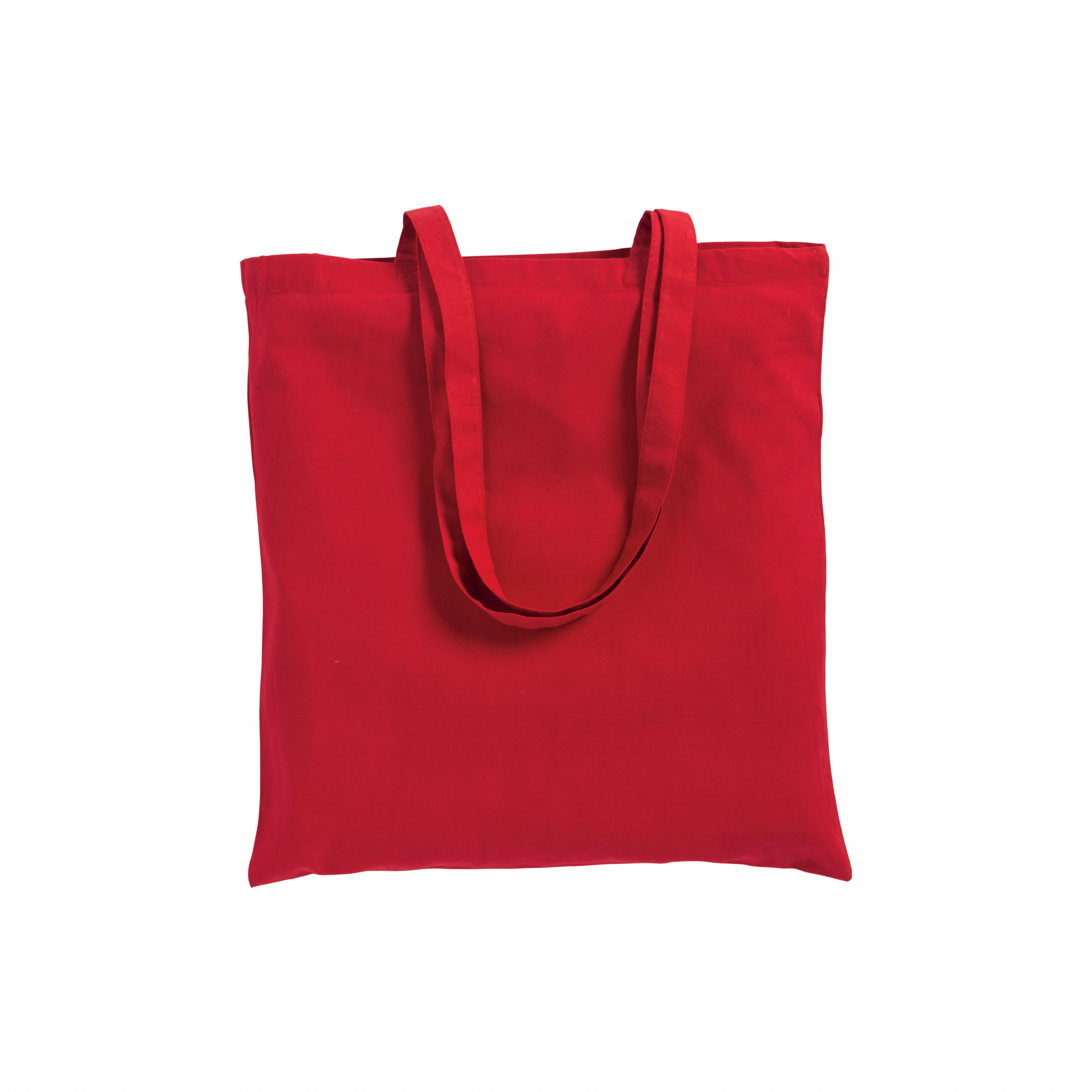 Bolsa de algodón (180 g/m2), asas largas, Rojo, , , ,