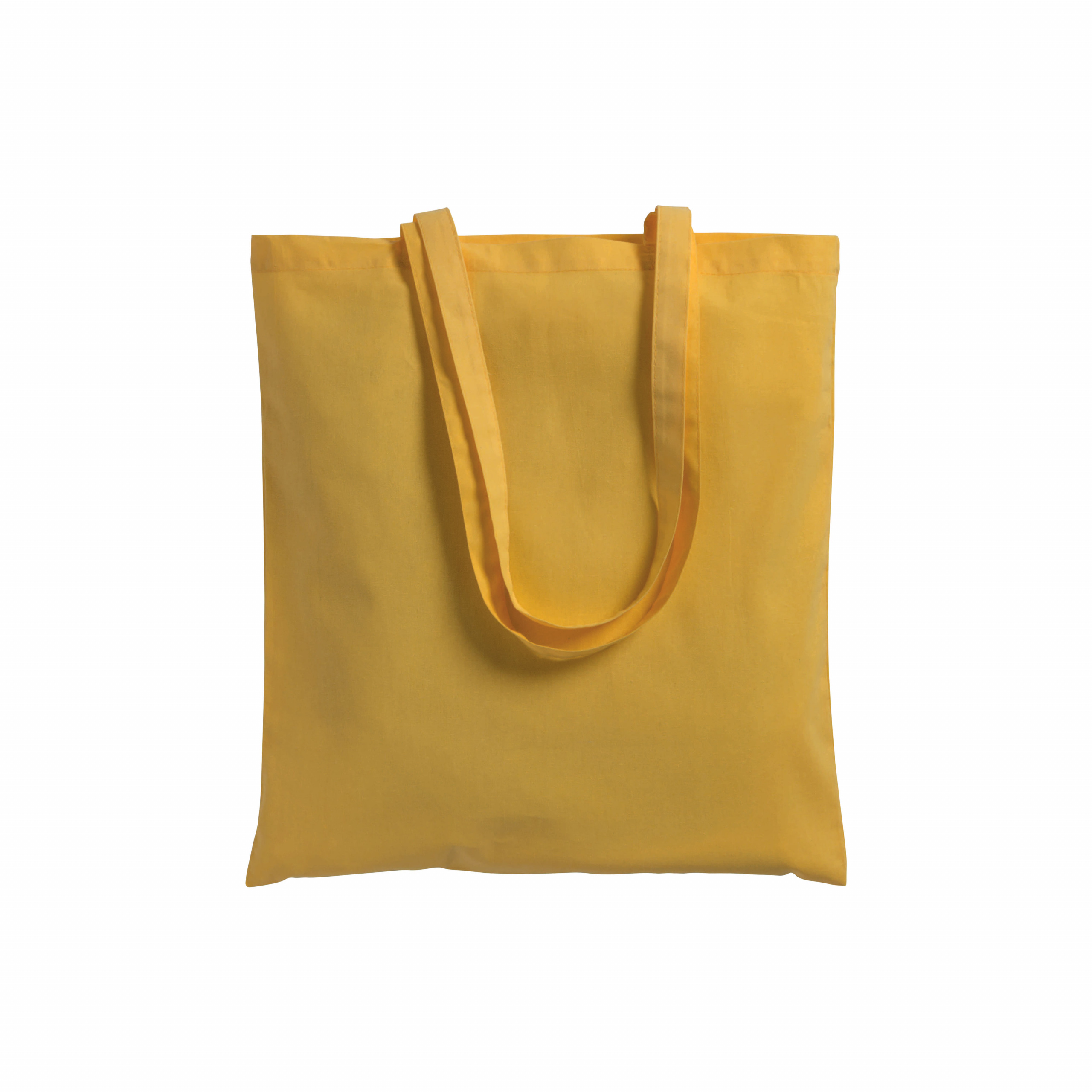 Bolsa de algodón (180 g/m2), asas largas, Amarillo, , , ,