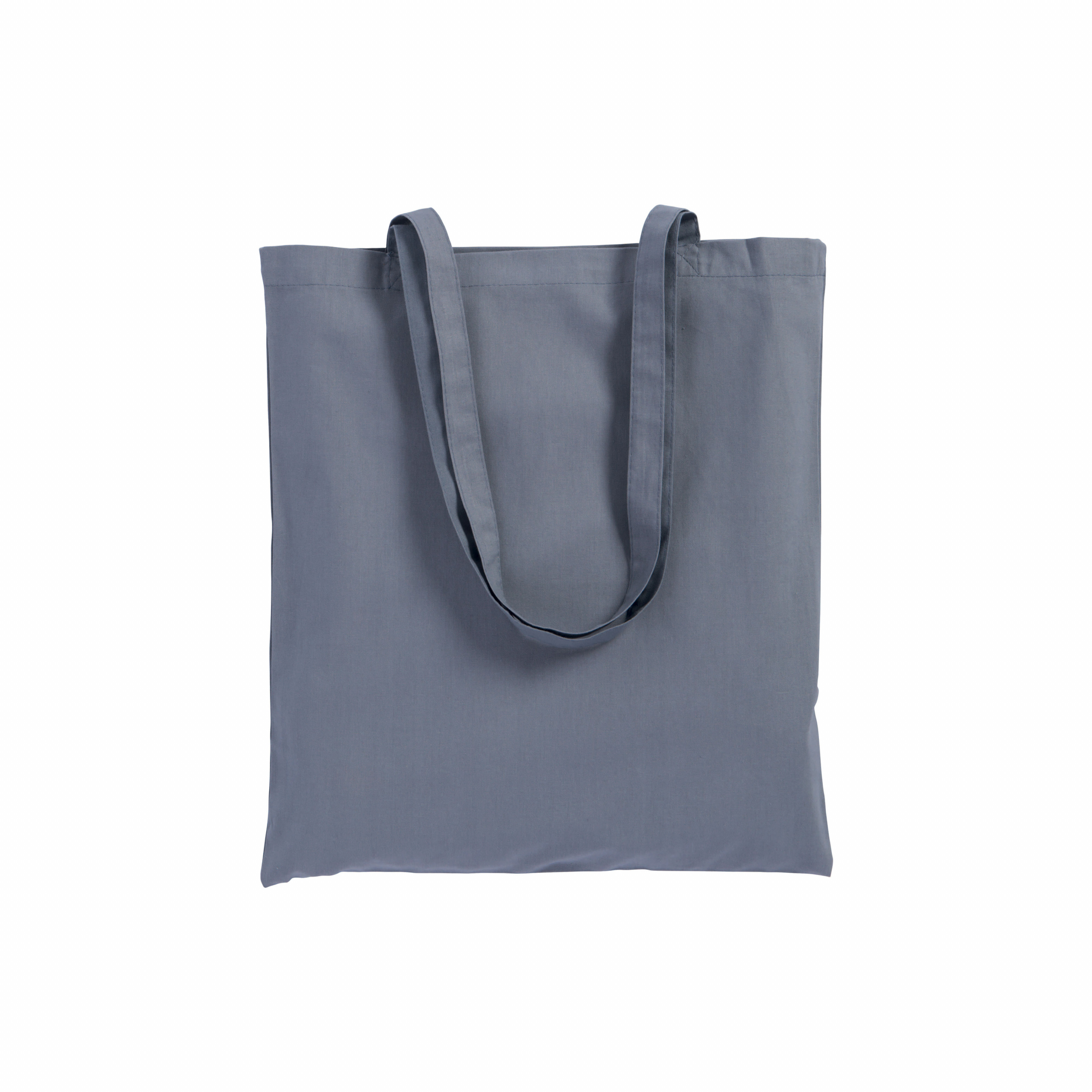 Bolsa de algodón (180 g/m2), asas largas, Gris, , , ,