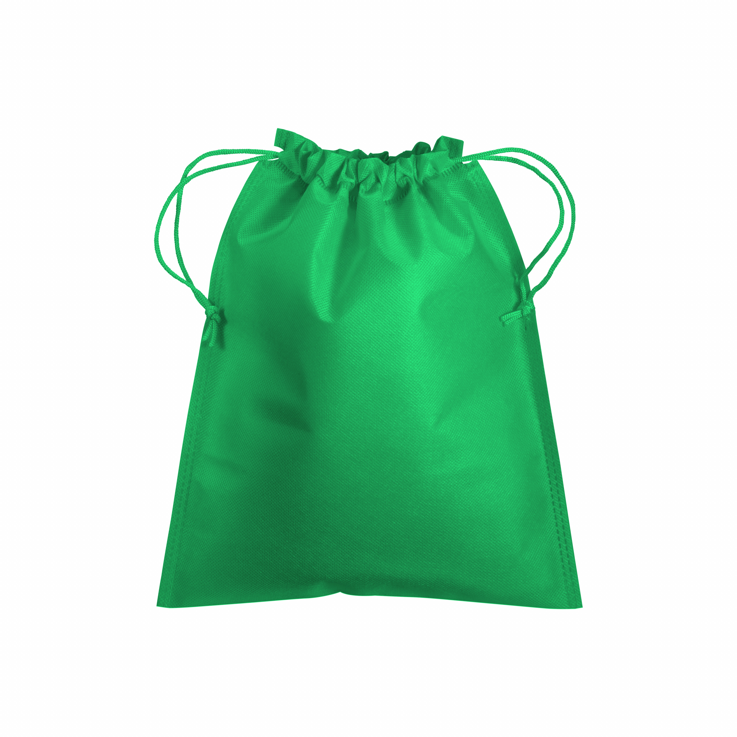 Bolsa en tejido sin tejer 80 g/m2 bolsa con cierre de hilo, 25 x 30 cm, Verde, , , ,