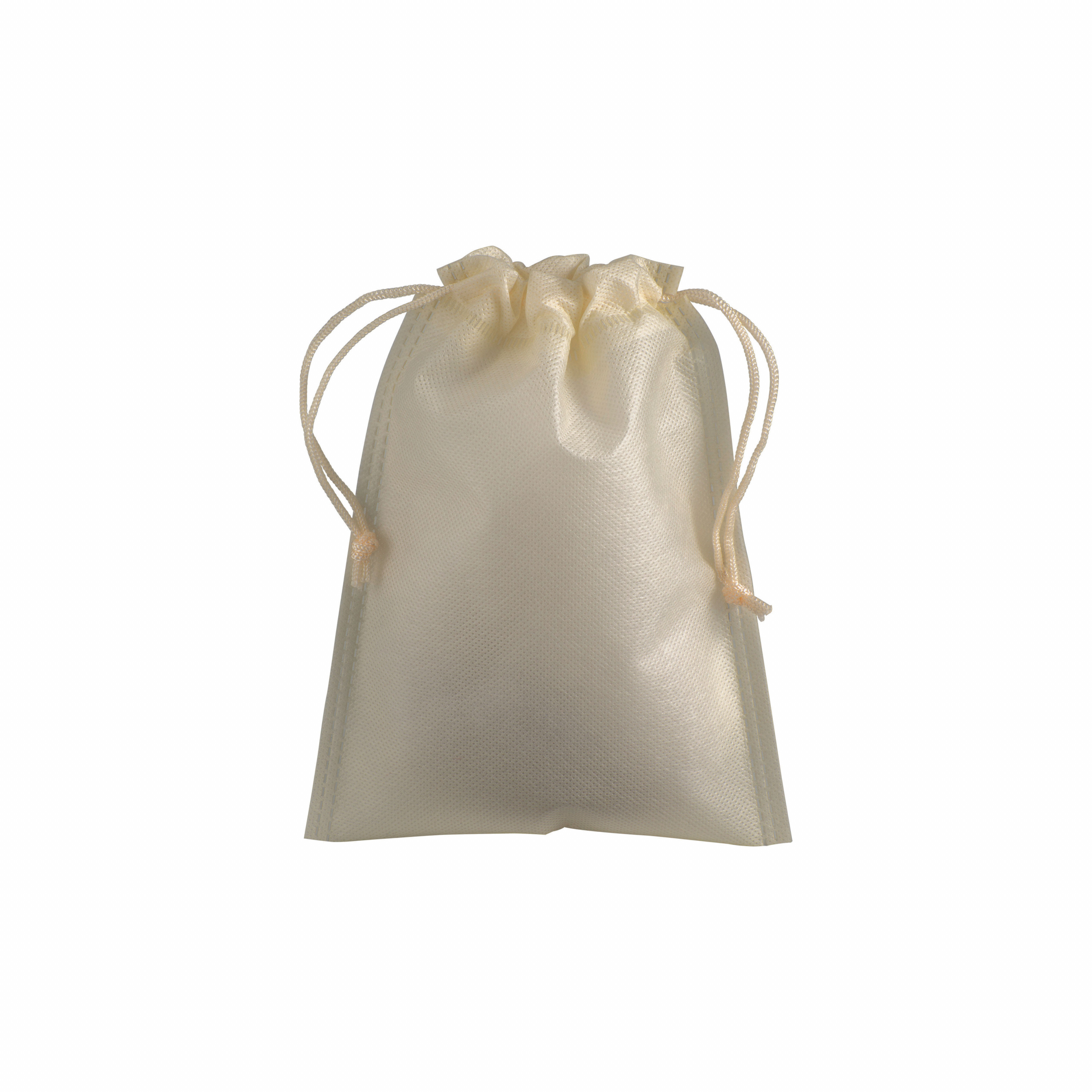 Bolsa en tejido sin tejer 80 g/m2 bolsa con cierre de hilo, 15 x 20 cm, Natural, , , ,