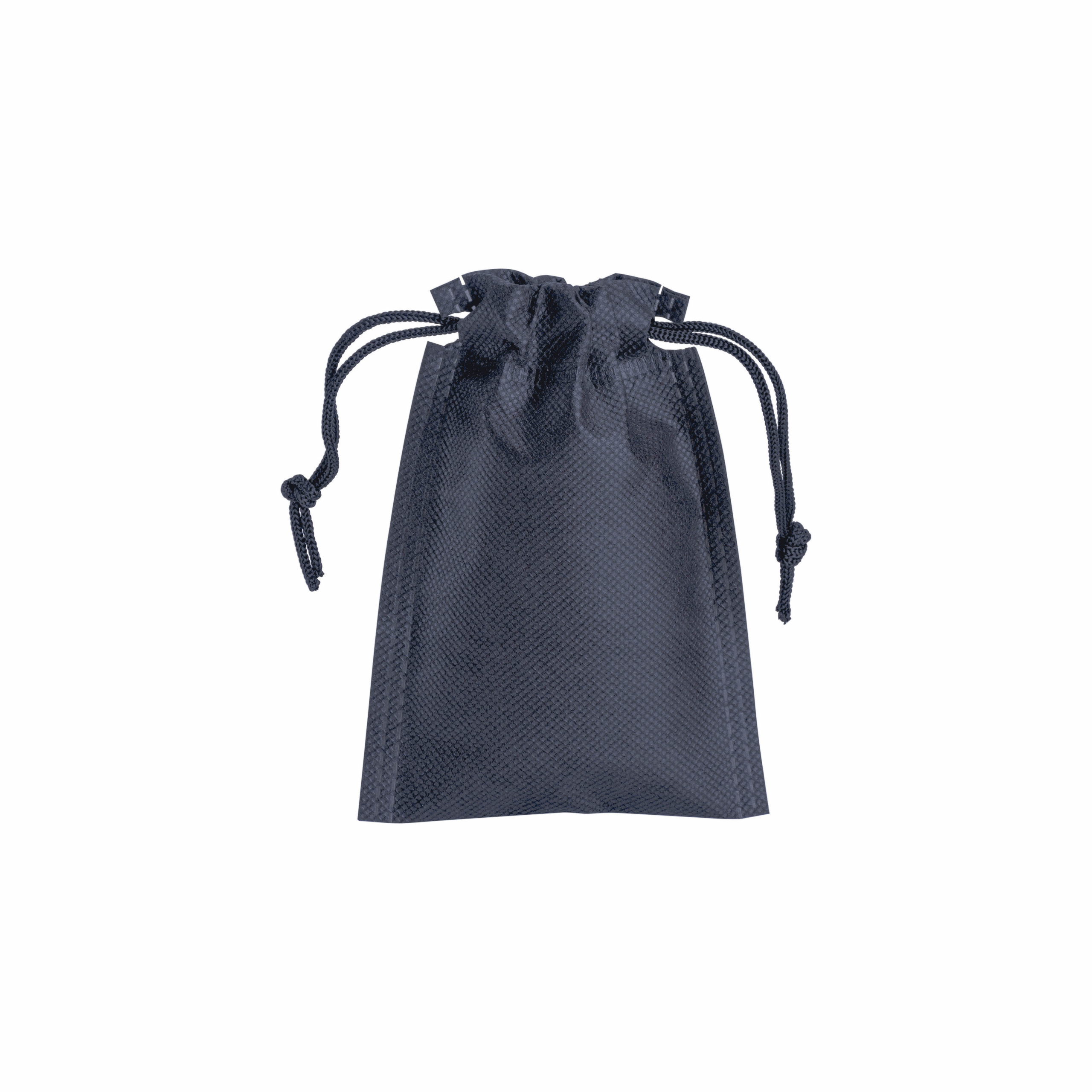 Bolsa en tejido sin tejer 80 g/m2 bolsa con cierre de hilo, 10 x 14 cm, Azul, , , ,