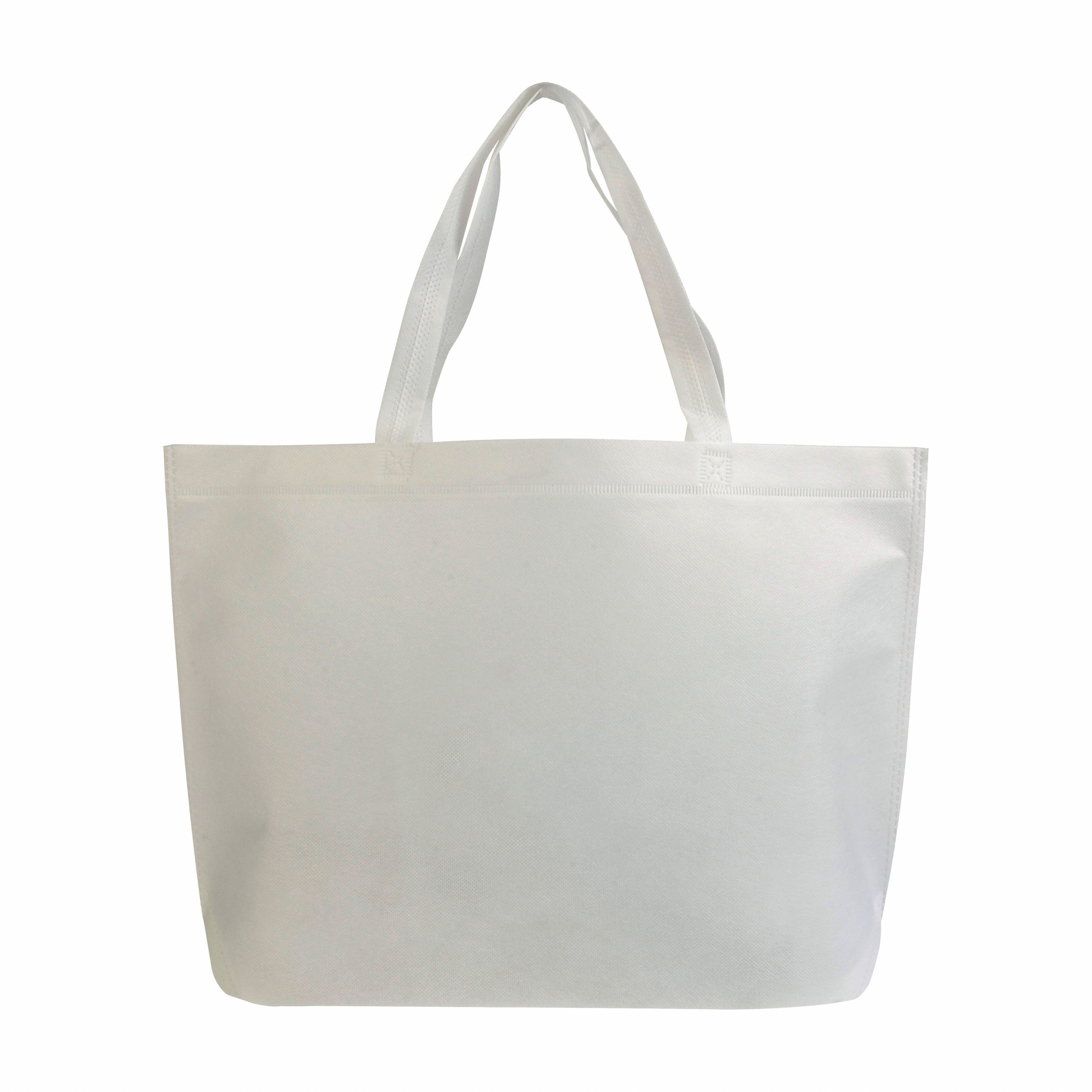 Bolso de compras termo no tejido con refuerzo en la parte inferior, Blanco, , , 70 GR/M2,