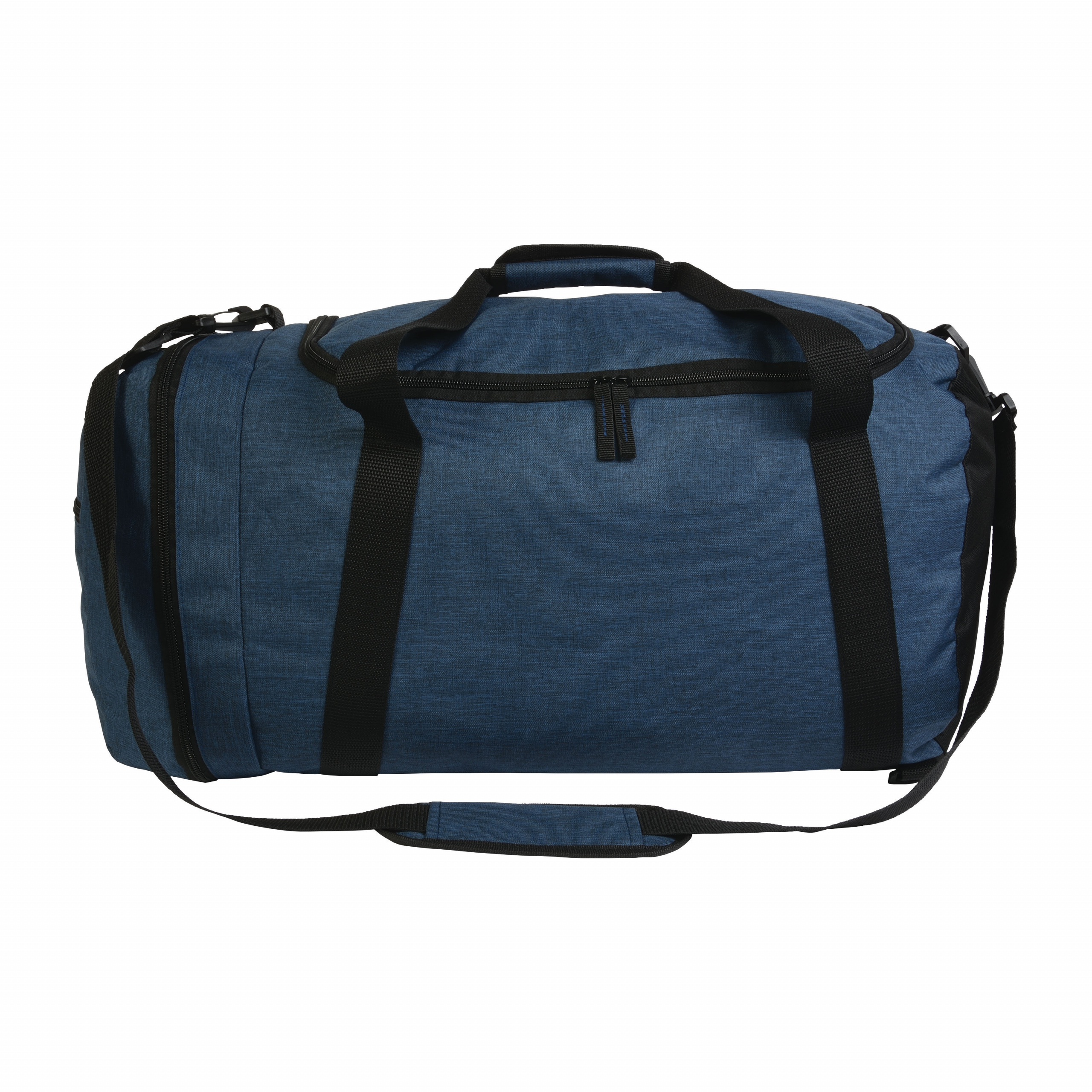 Bolsa deportiva de poliéster de dos tonos con tiras extraíbles y bolsillo porta botas, Azul, , , 300D TWO TONES,