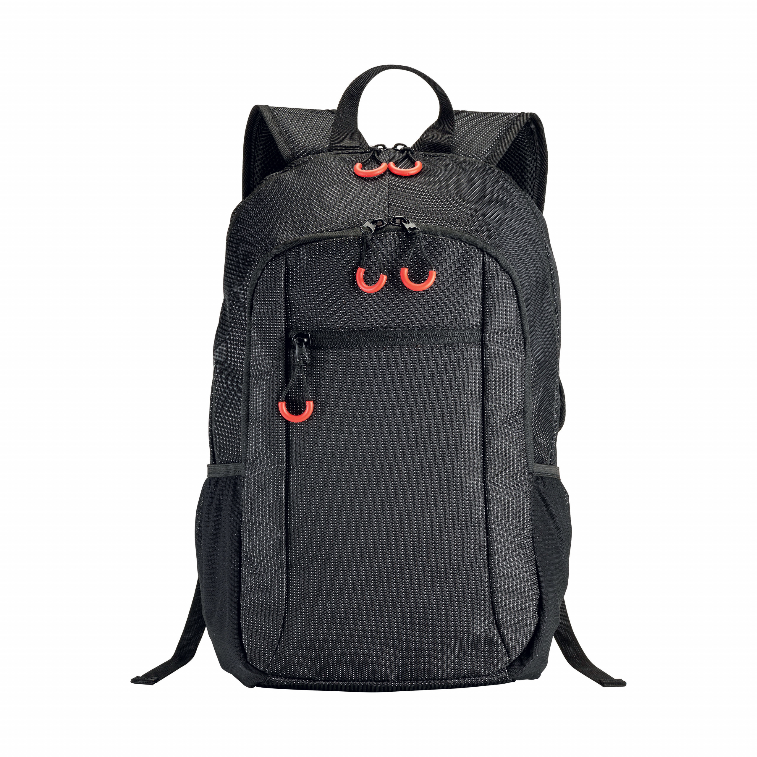 Mochila portátil de nylon Dobby con 3 bolsillos, Rojo, , , ,