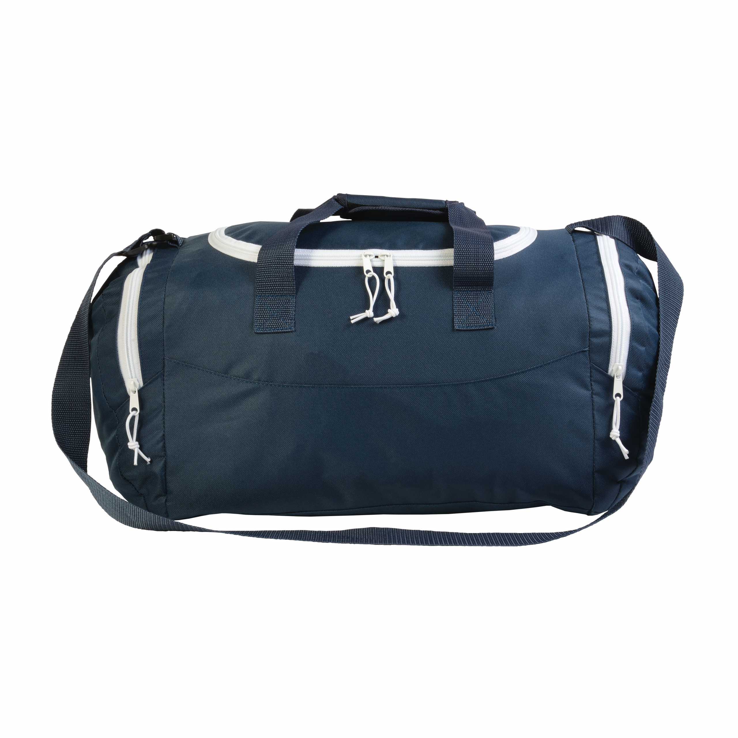 Bolsa de deporte de poliéster 600 D con bolsillo porta botas, Azul-blanco, , , ,